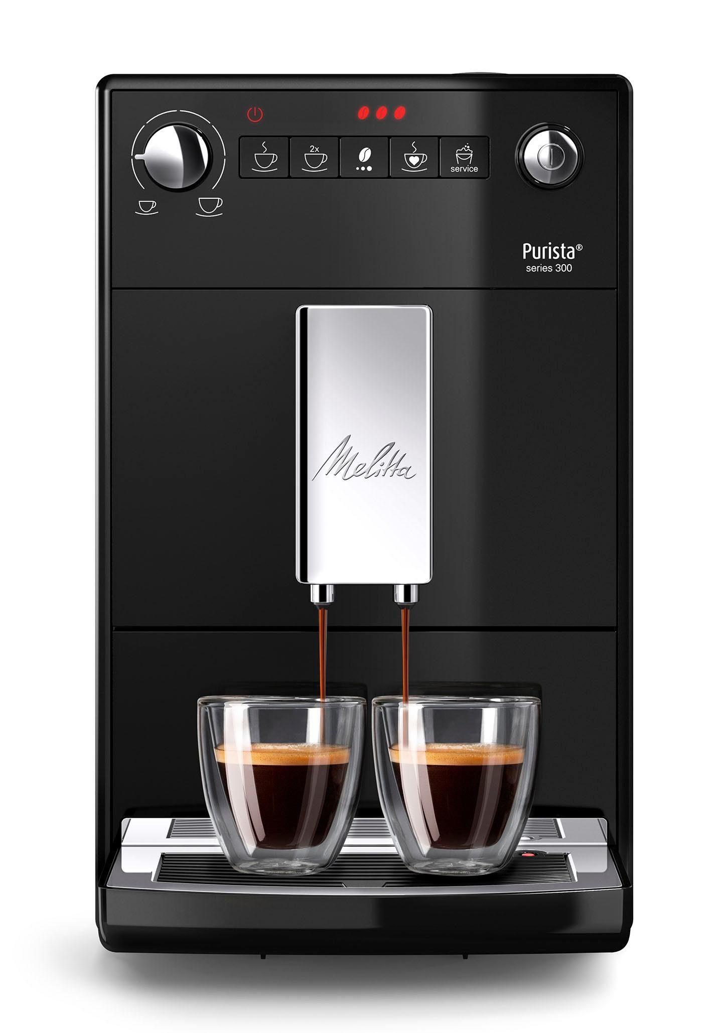 Melitta Volautomatisch koffiezetapparaat Purista® F230-101, zilver/zwart, Favoriete koffie-functie, compact & extra geruisloos