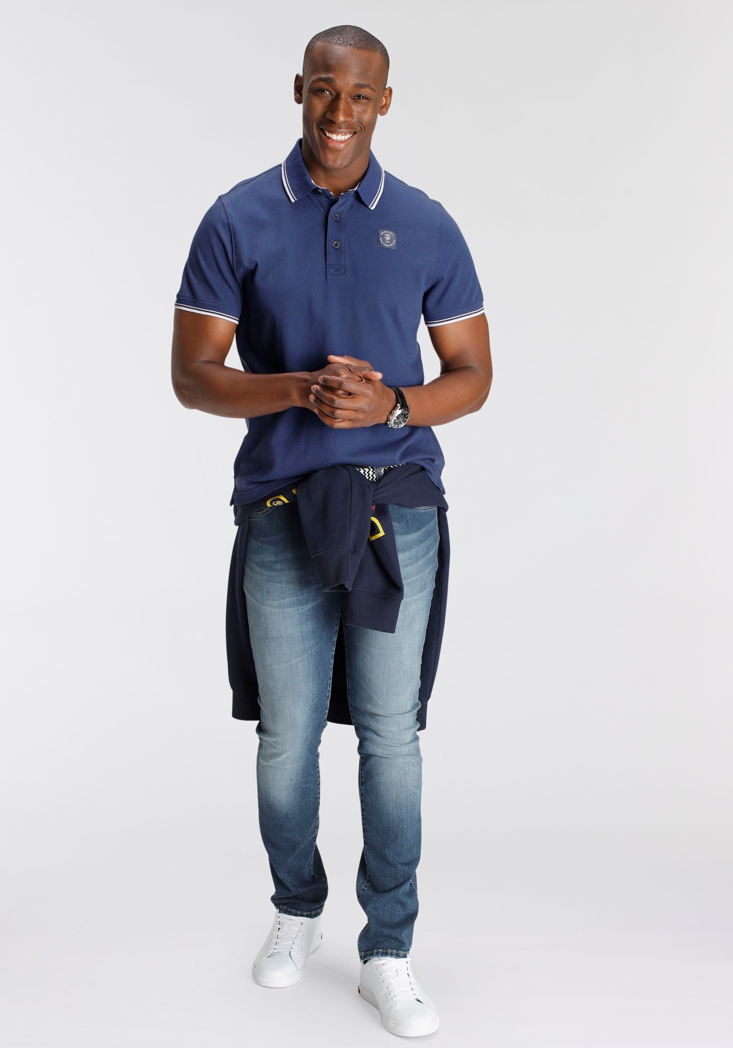 DELMAO Poloshirt Korte mouwen, losse pasvorm, polokraag, voor tennis of golf