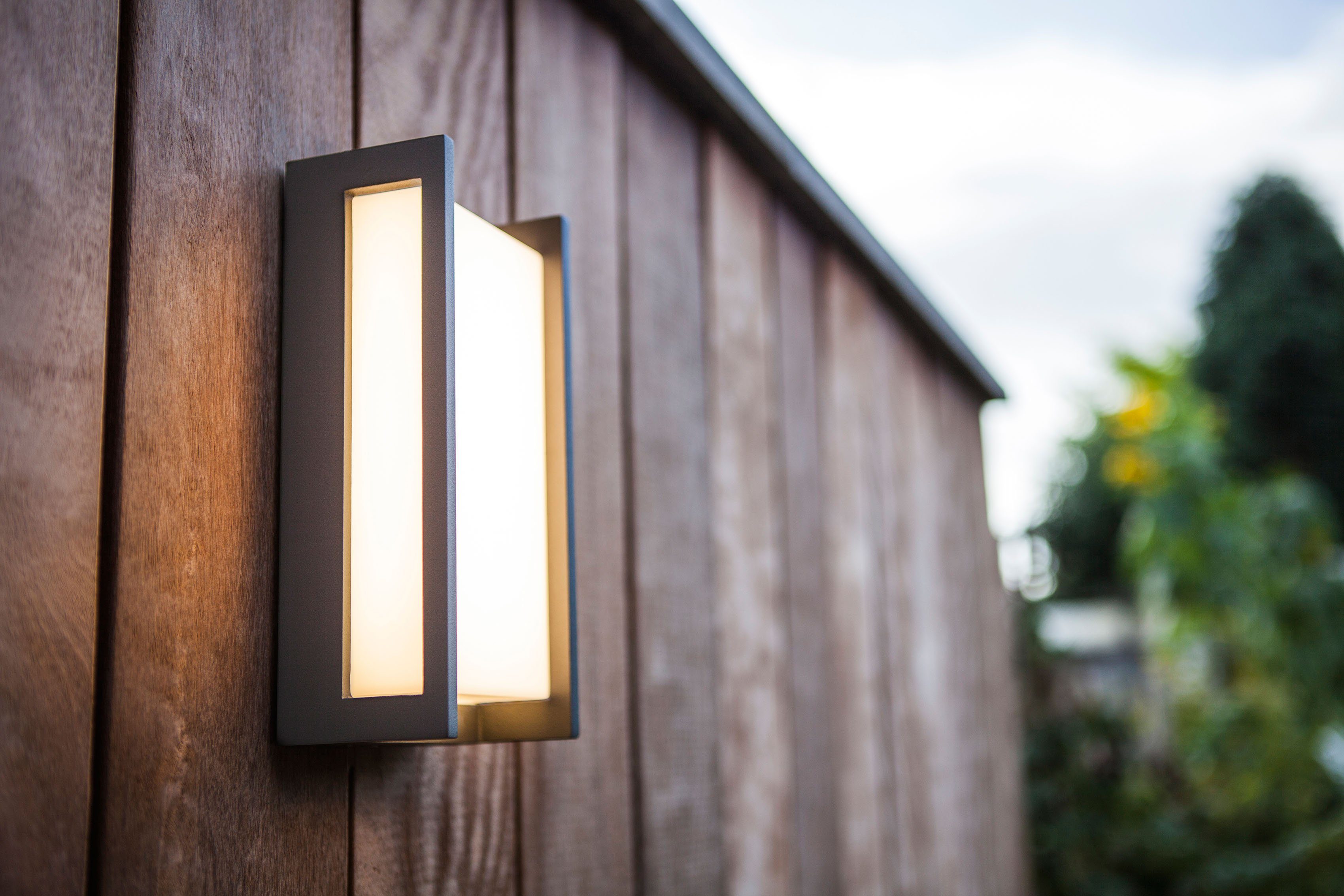 LUTEC Ledwandlamp voor buiten Qubo (1 stuk)