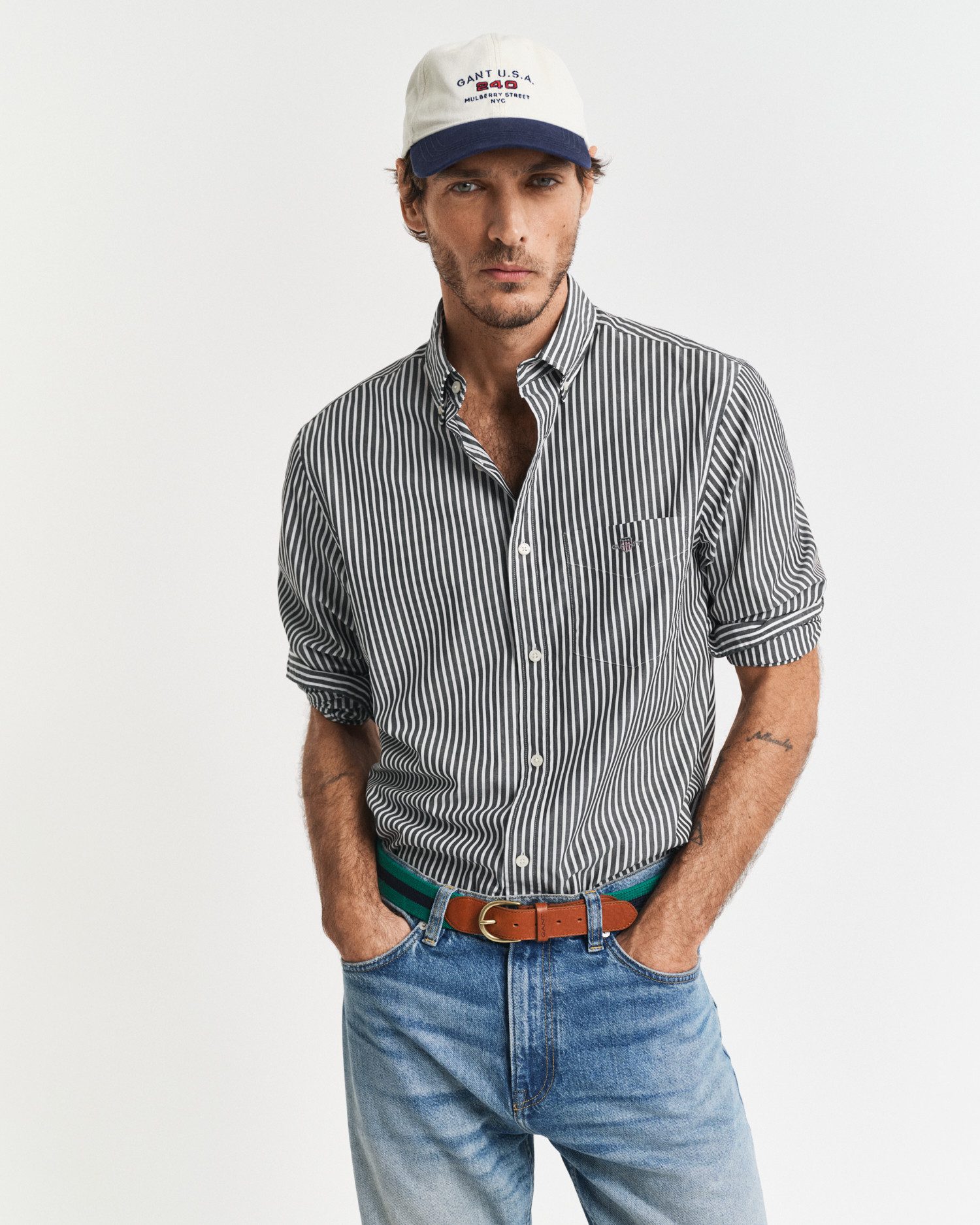Gant Overhemd met lange mouwen REG POPLIN STRIPE SHIRT