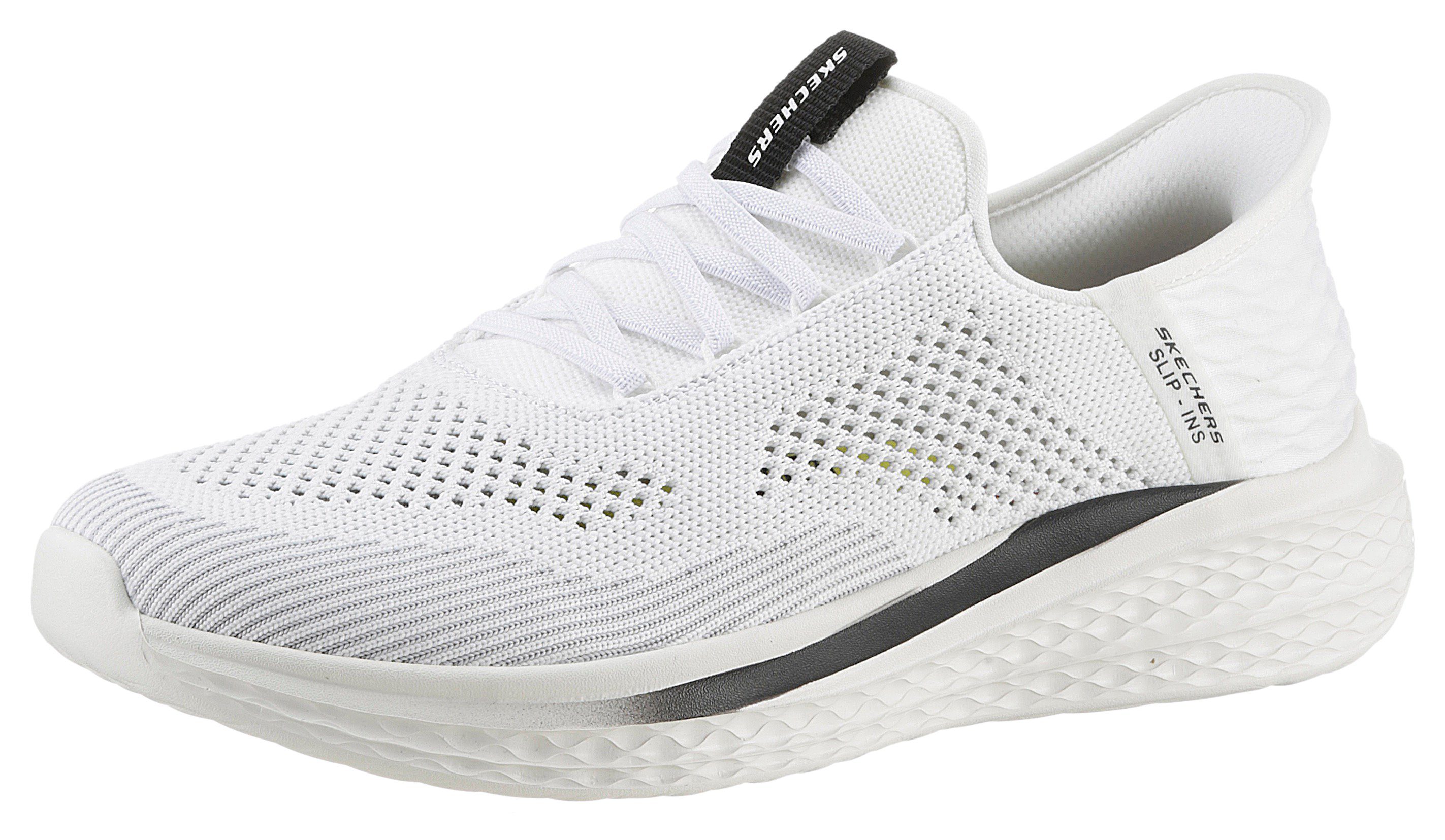 Skechers Slip-on sneakers SLADE-QUINTO slipper, vrijetijdsschoen met subtiele contrastafwerking heren lage sneakers maat 44 wit