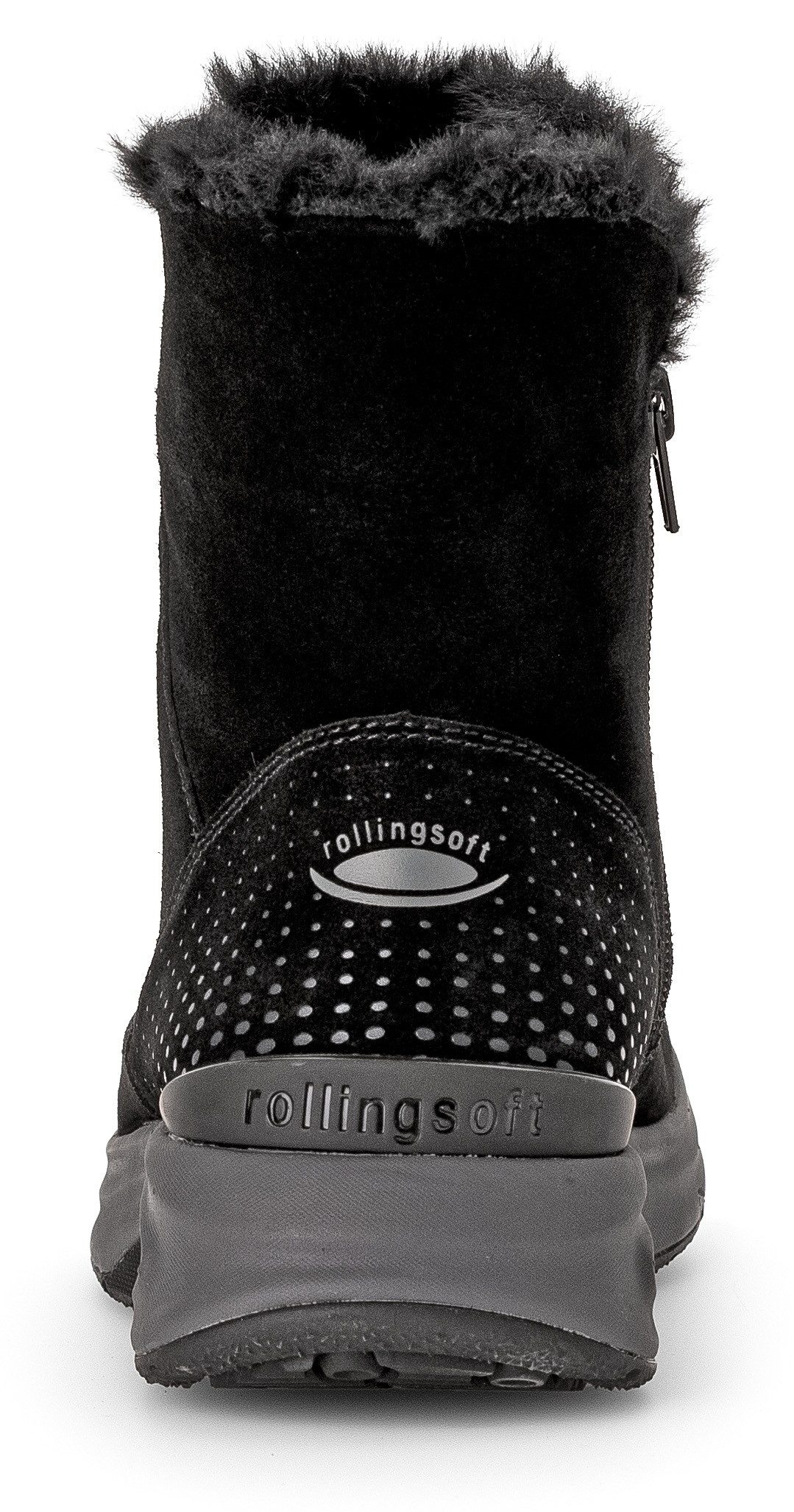 Gabor Rollingsoft Winterlaarzen , sleehak, enkellaars met de typische rollingsoft-buitenzool