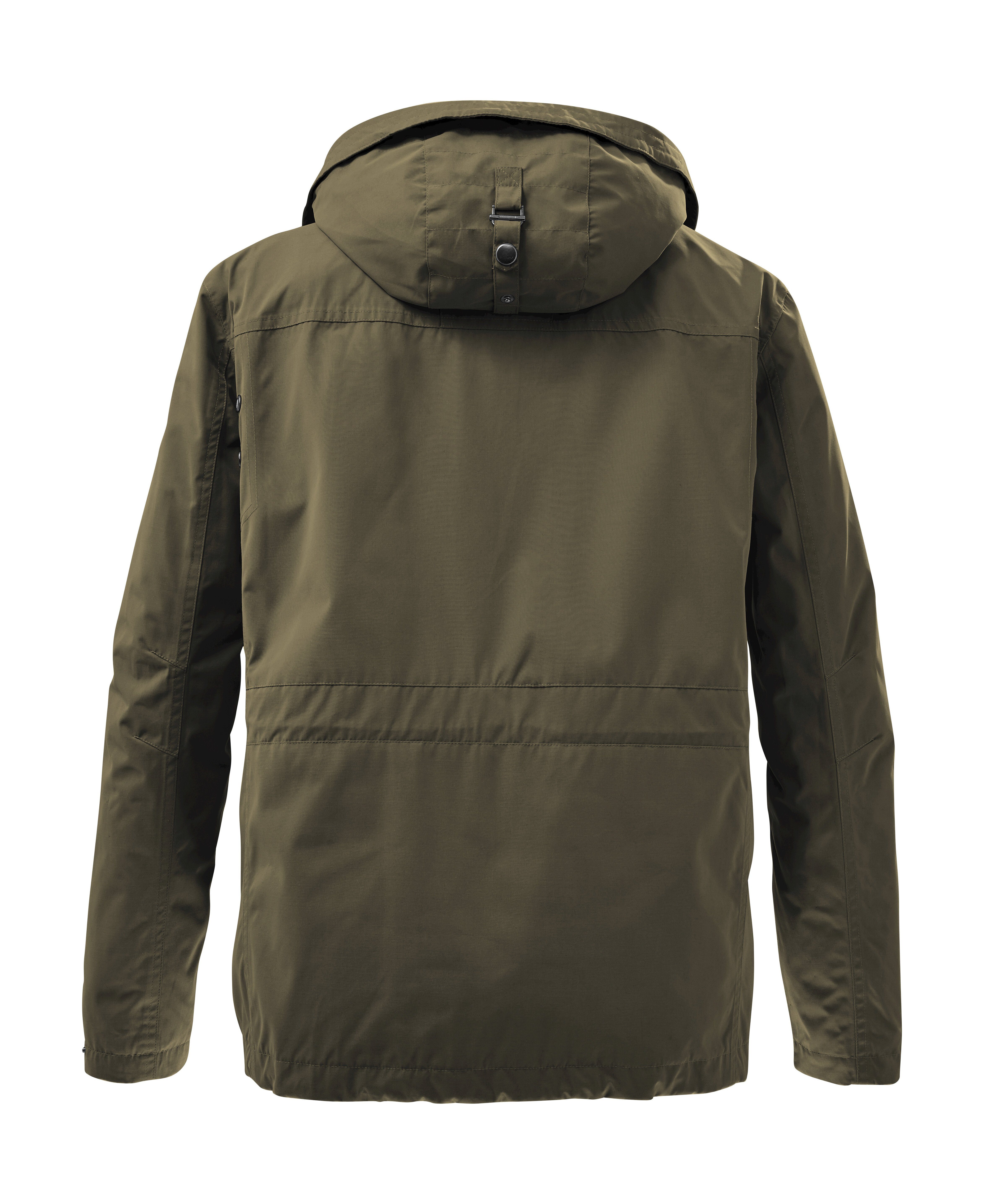 STOY Outdoorjack STS 12 MN JCKT Stijlvolle, waterdichte jas met afneembare capuchon en kunstbont