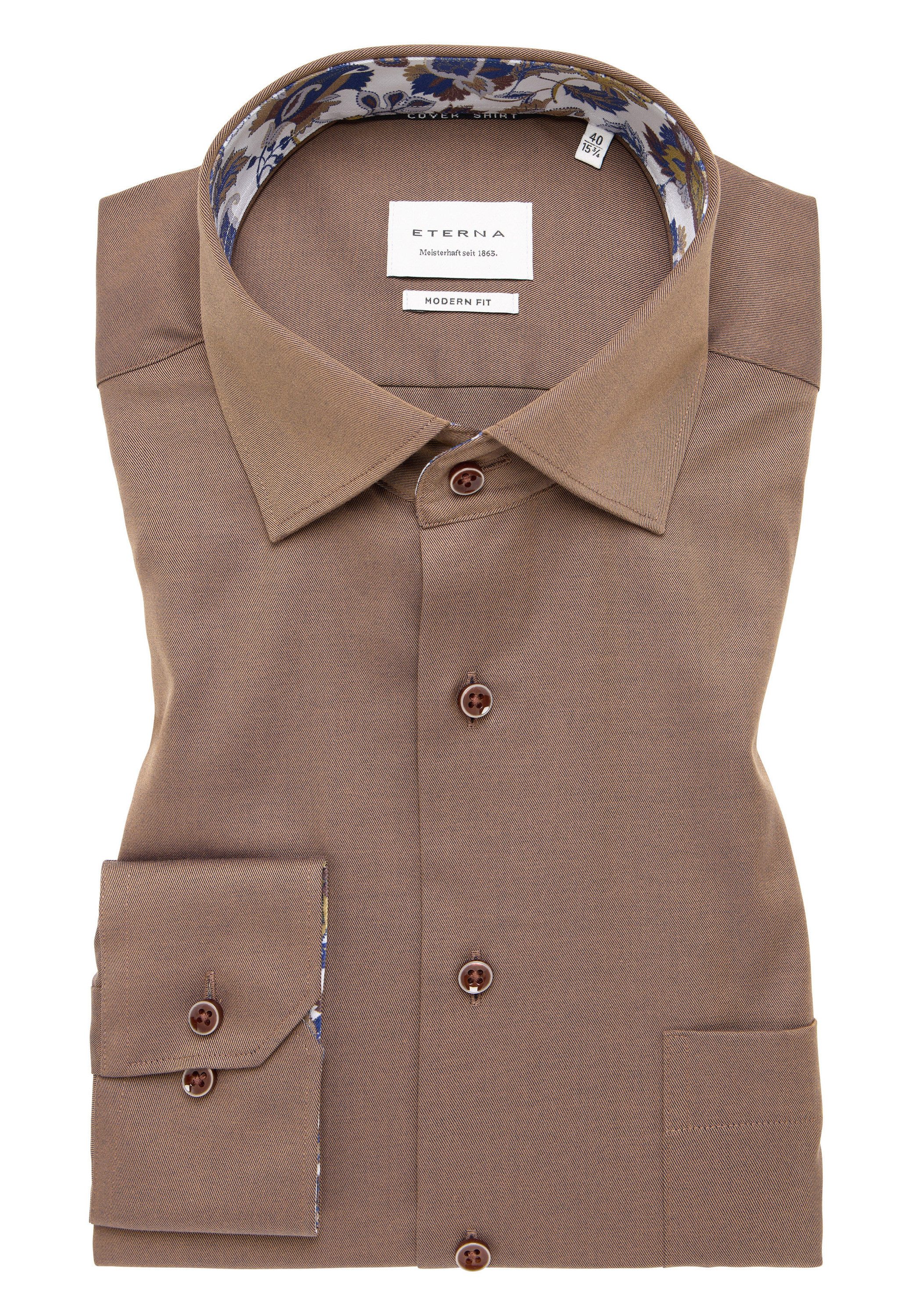 Eterna Overhemd met lange mouwen MODERN FIT NON IRON (strijkvrij)