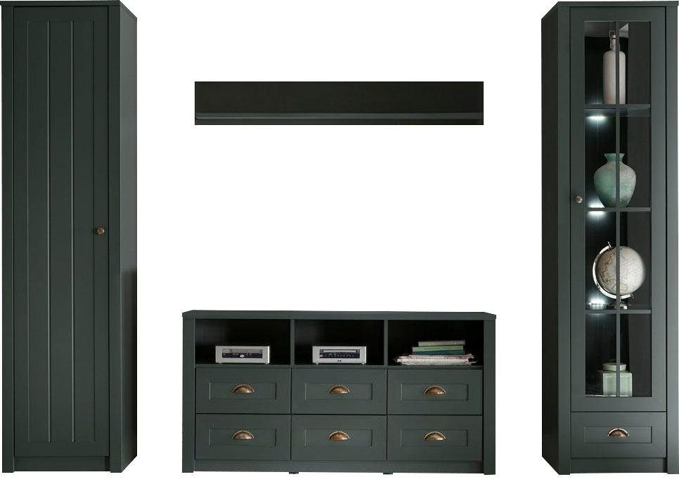 Home affaire Wandmeubel ASCOT elegant freeswerk op de fronten, totale breedte van het wandmeubel 270 cm