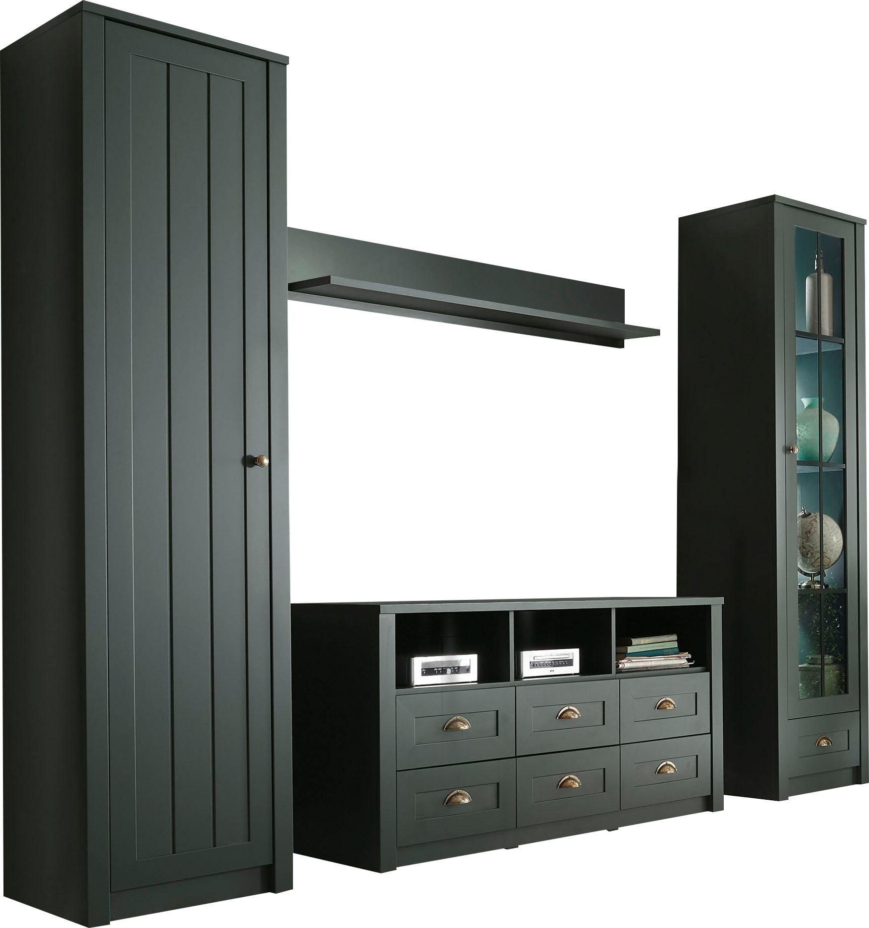 Home affaire Wandmeubel ASCOT elegant freeswerk op de fronten, totale breedte van het wandmeubel 270 cm