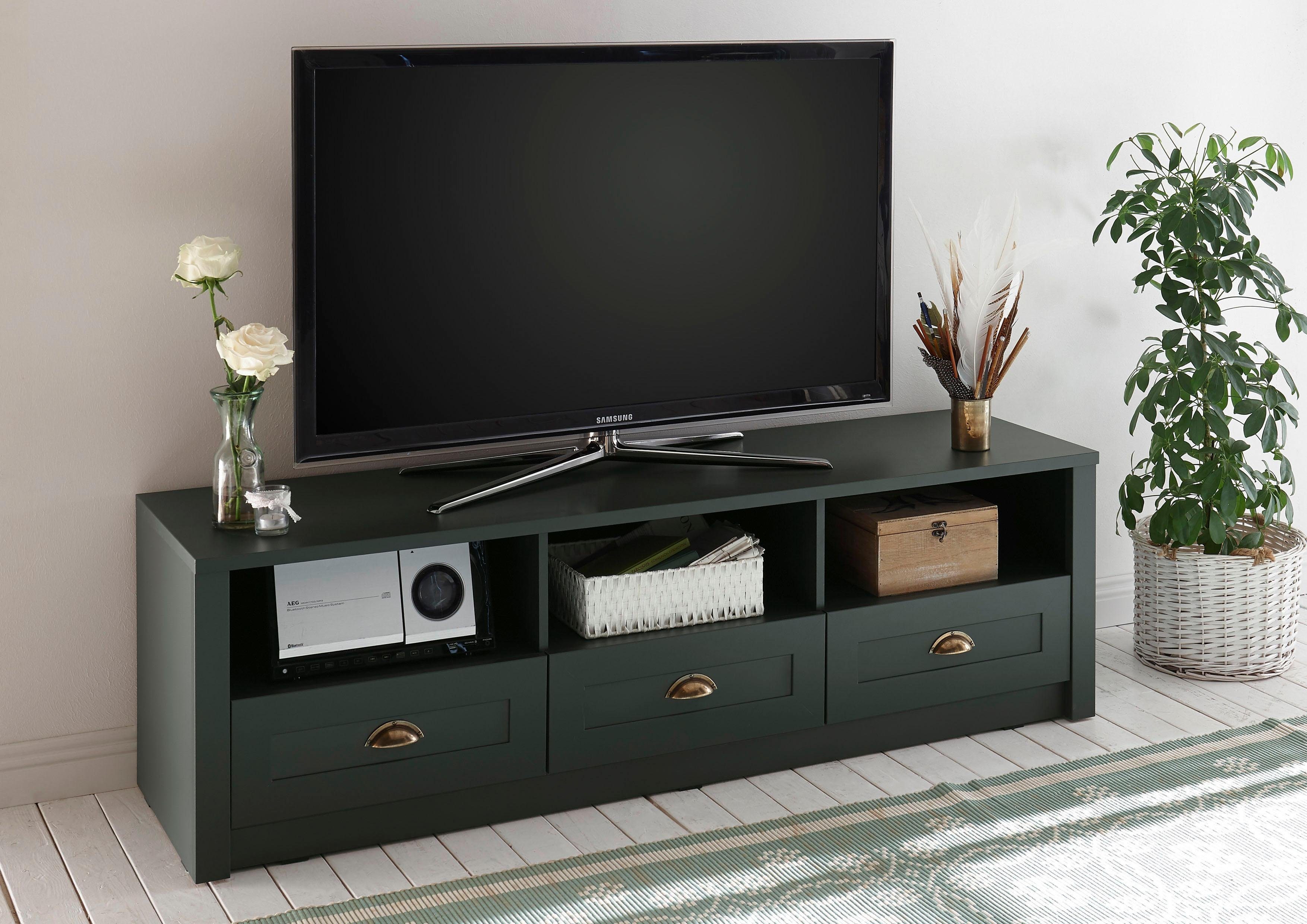Home affaire Tv-meubel ASCOT Breedte 158 cm lowboards maat 158x43x47 cm groen