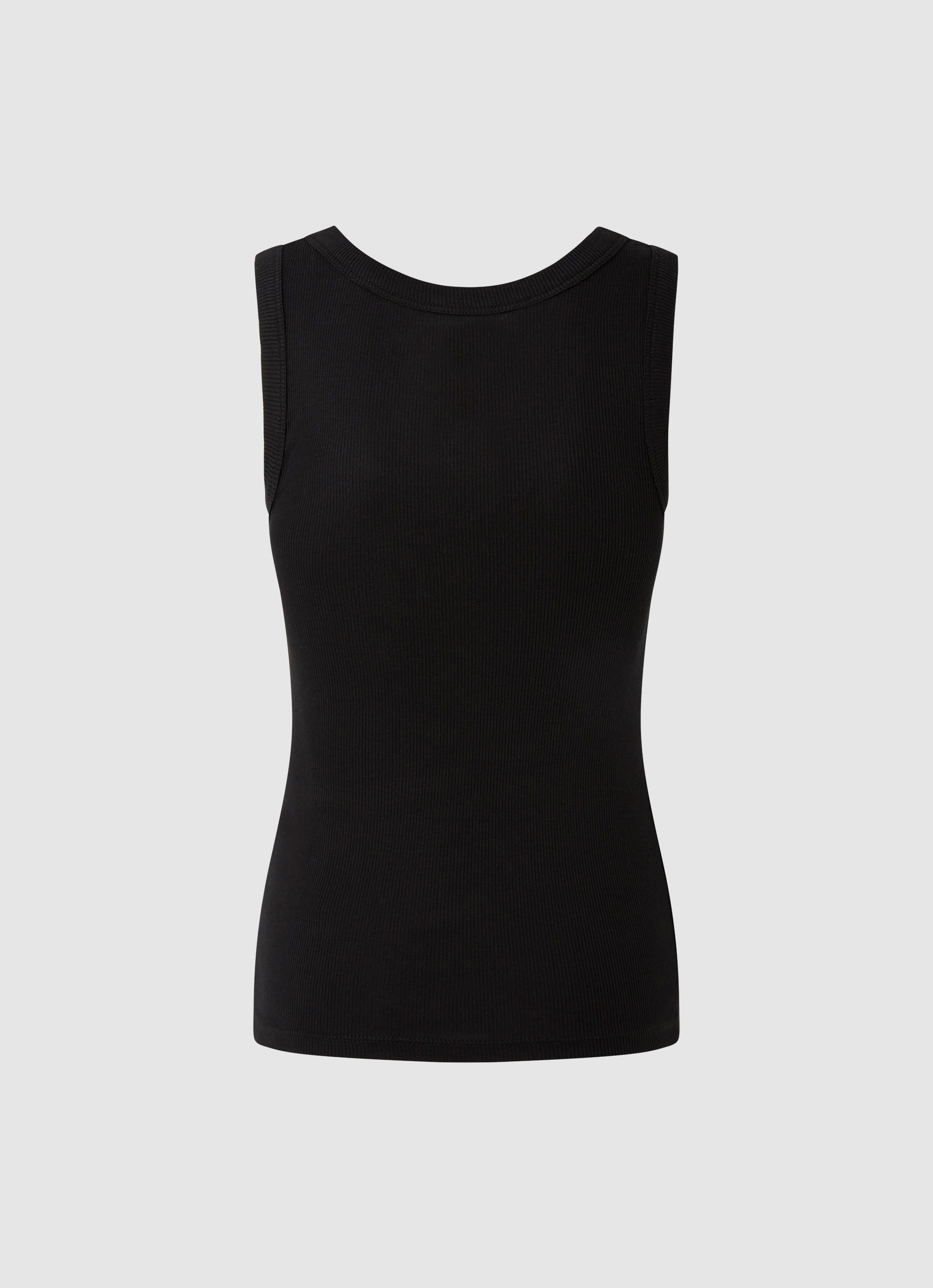 Pepe Jeans Tanktop LANE met kleine ton-sur-ton logo-borduursel