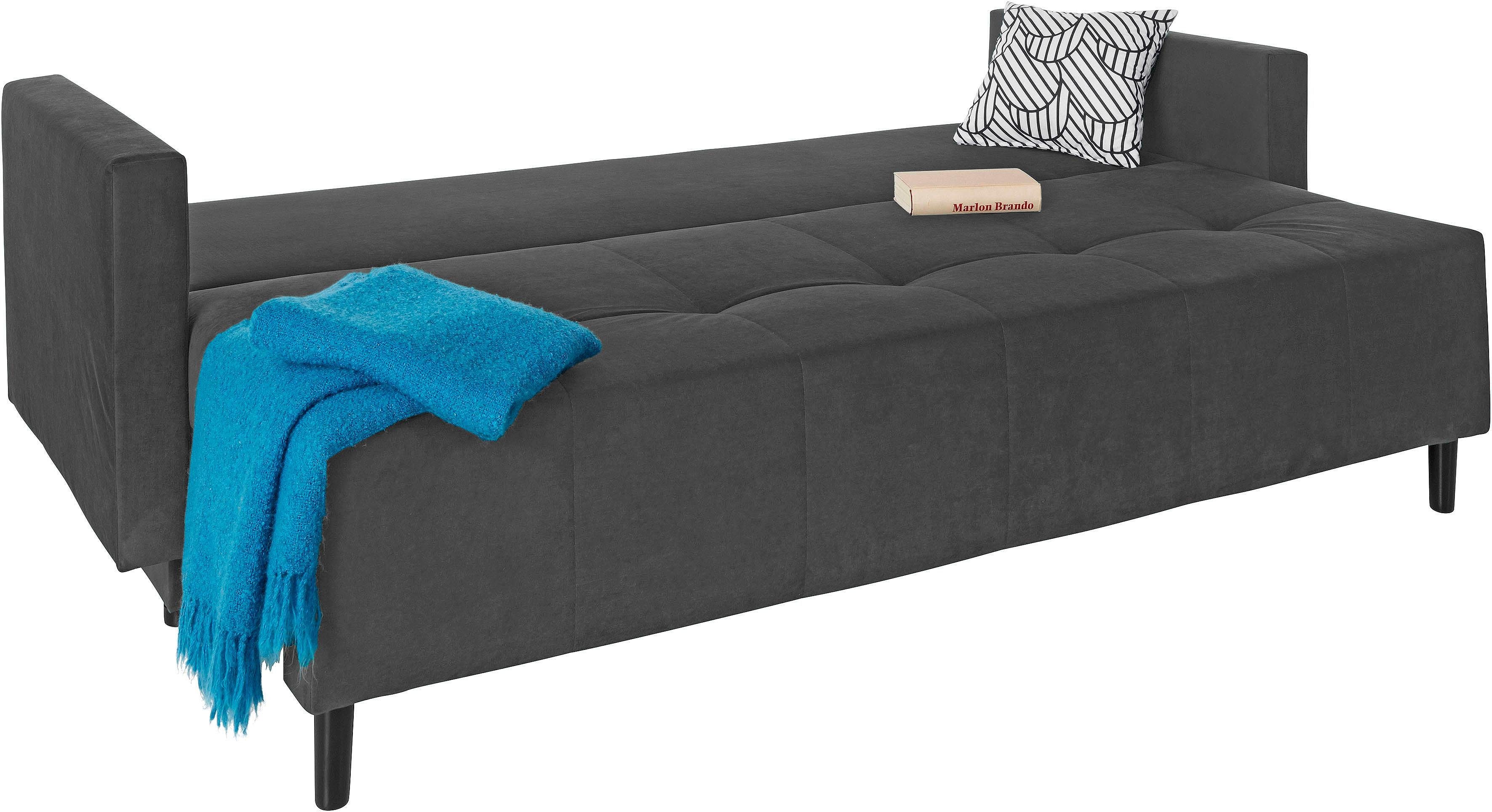 COLLECTION AB Slaapbank Zonne-energie Slaapfunctie, bedkist, binnenvering en losse rug- en sierkussens