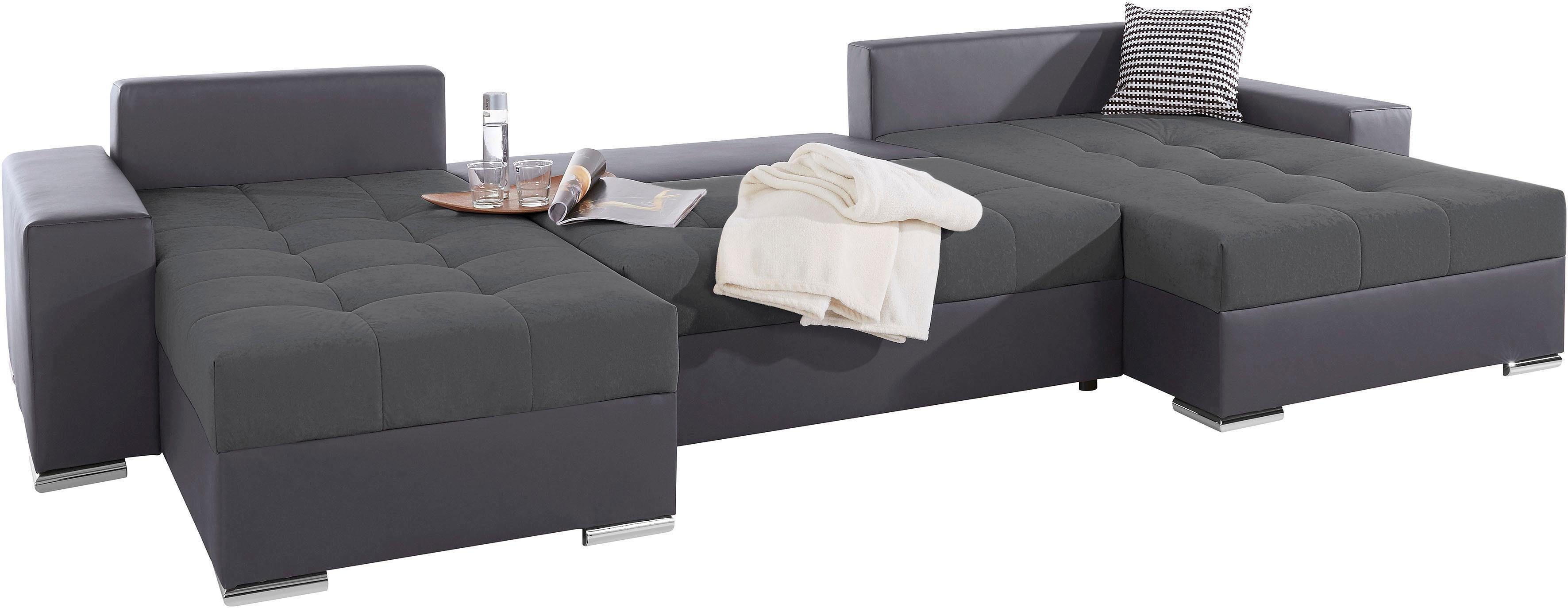 COLLECTION AB Zithoek XL-Josy U-vorm, breedte 313 cm, kunstleer-mix, microvezel