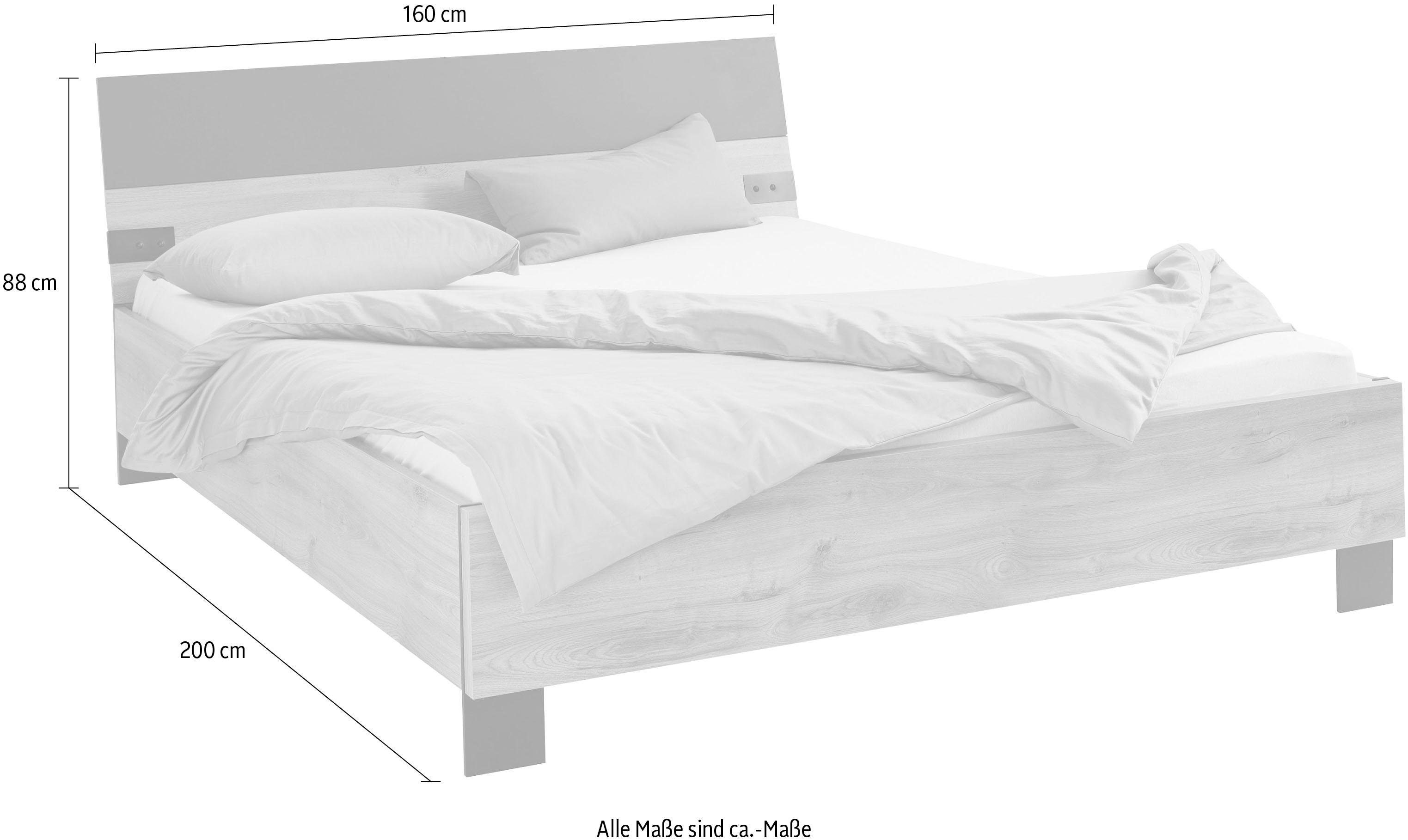 Wimex Futonbed Malmö, Bed Made in Germany in populaire industriële look, 3 breedtes om uit te kiezen