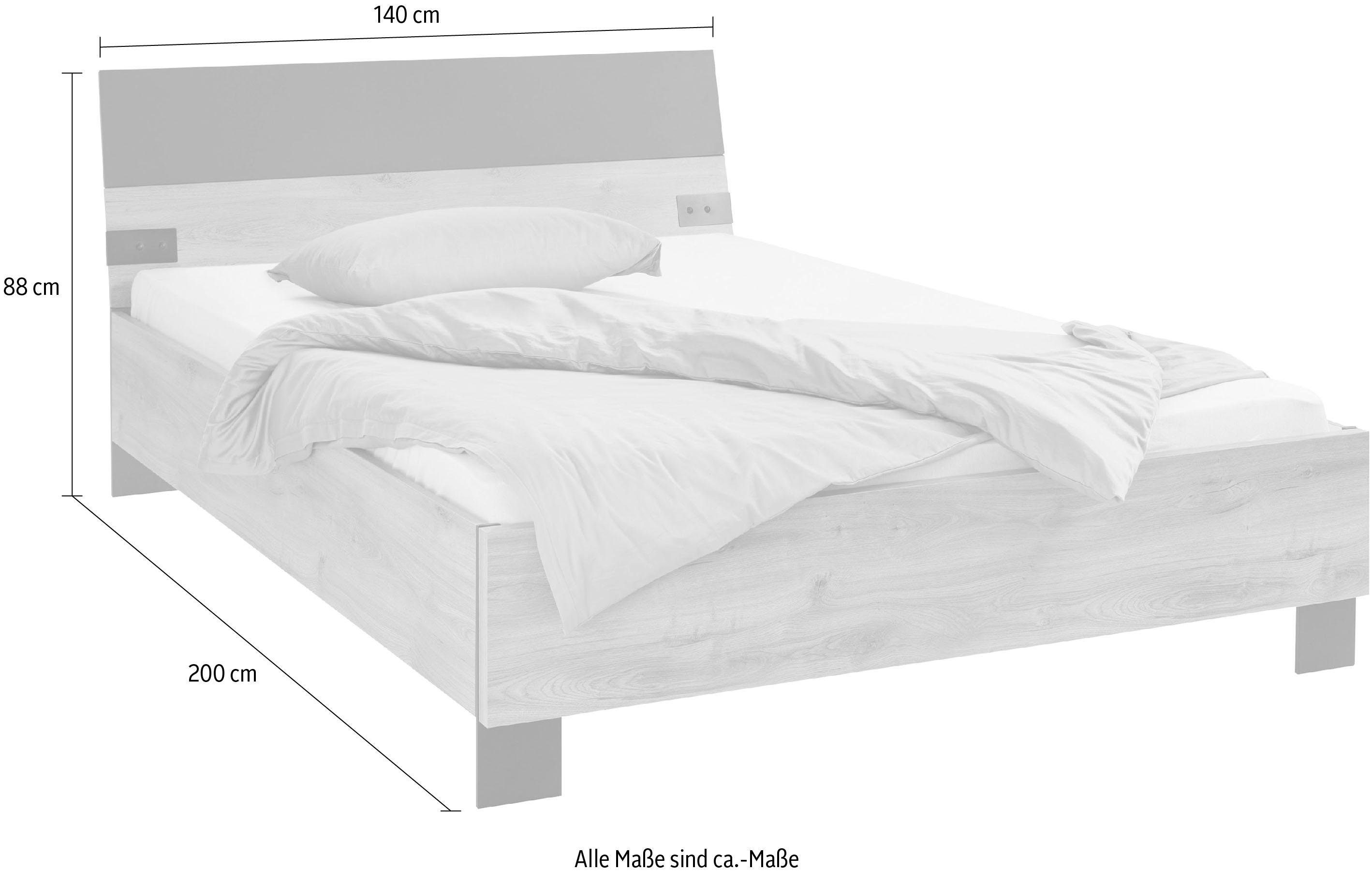 Wimex Futonbed Malmö, Bed Made in Germany in populaire industriële look, 3 breedtes om uit te kiezen