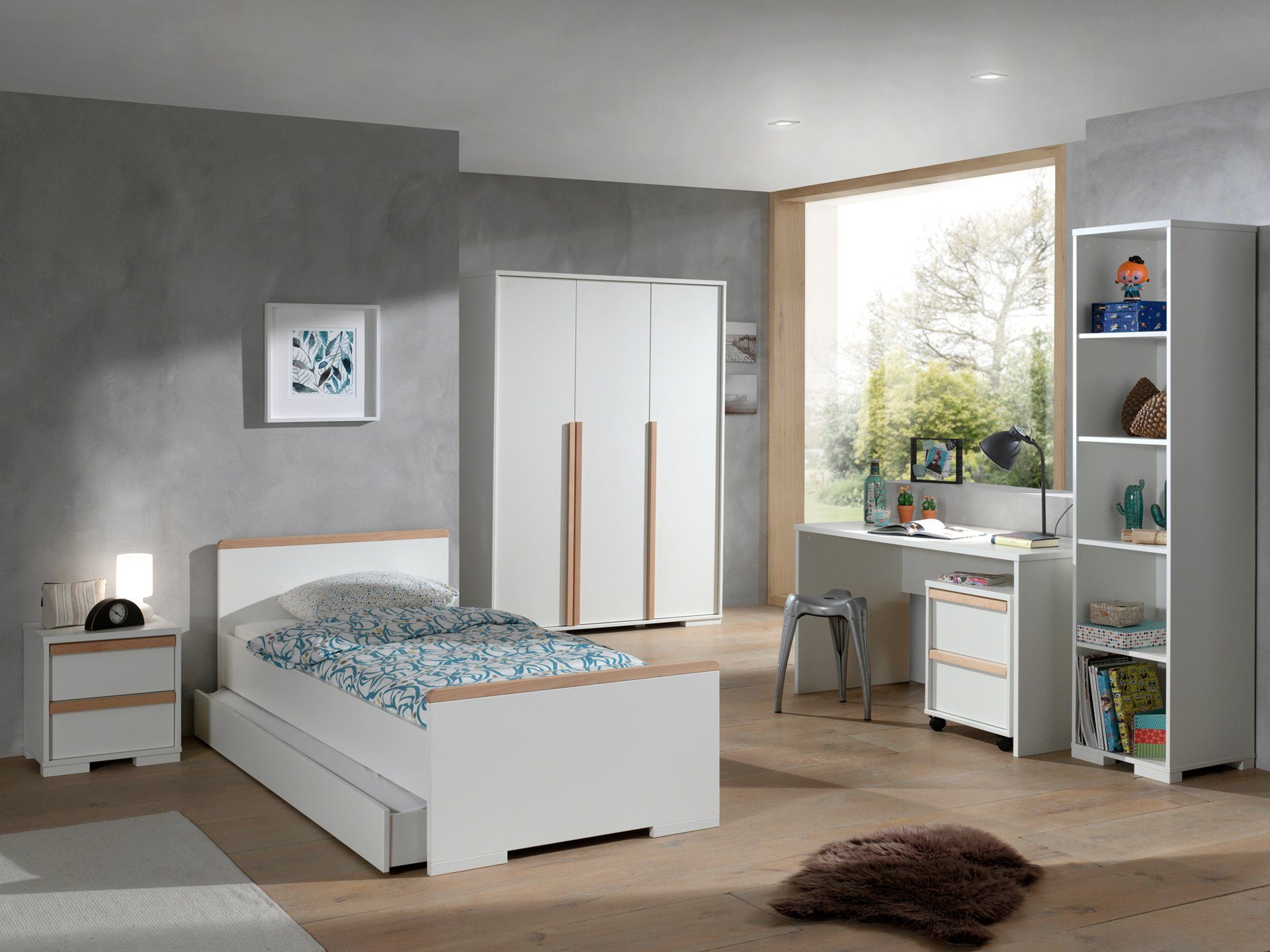 Vipack Kinderbureau Londen Bureau voor tieners, bureau, met melamine oppervlak, effen