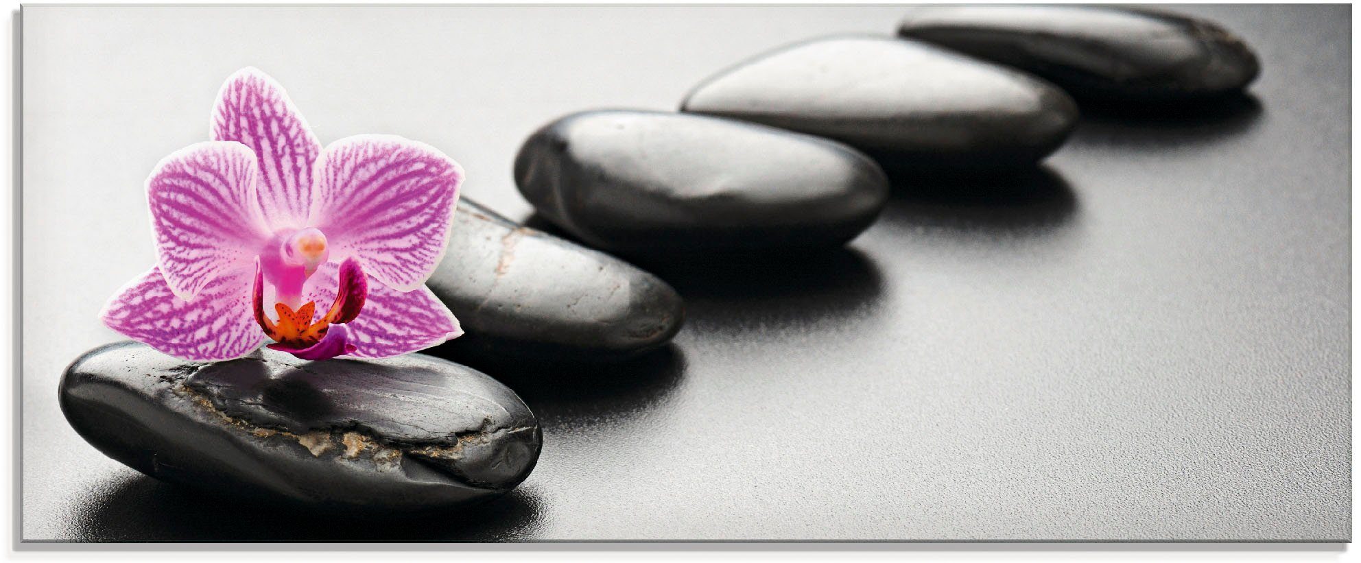 Artland Print op glas Spa-concept met zen stenen en orchidee (1 stuk)