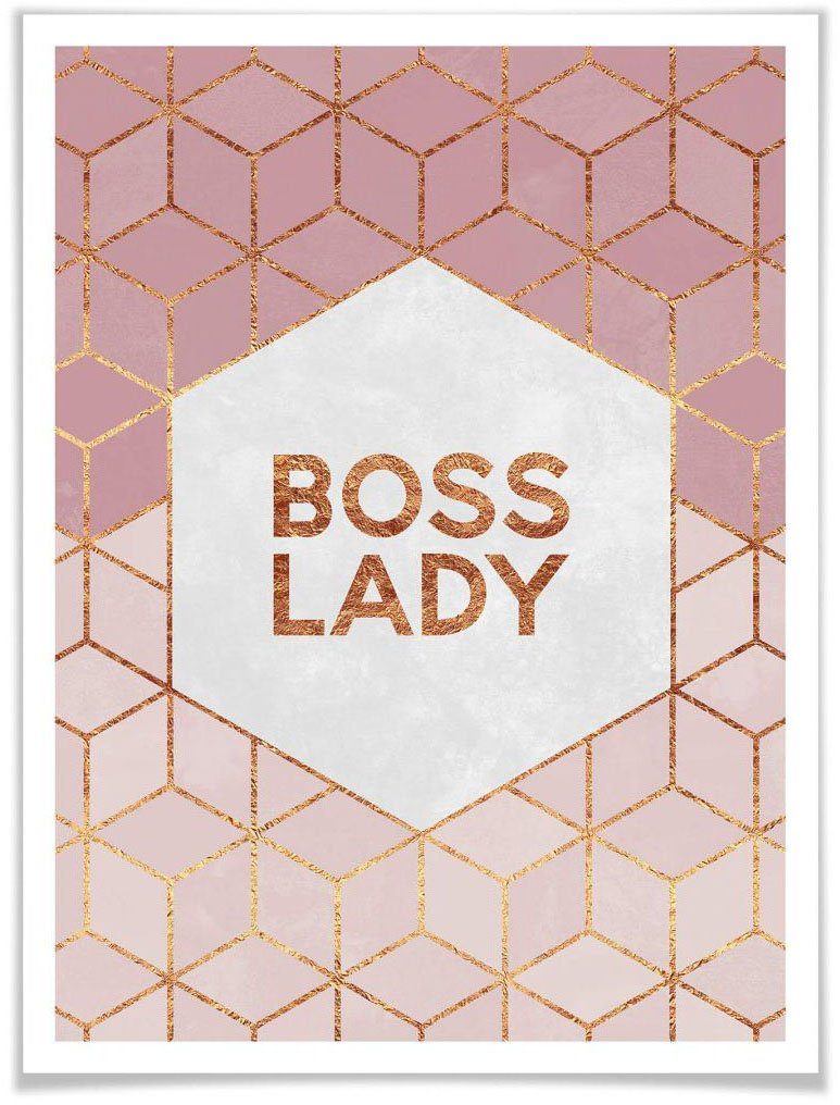 wall-art poster boss lady poster zonder lijst (1 stuk) multicolor