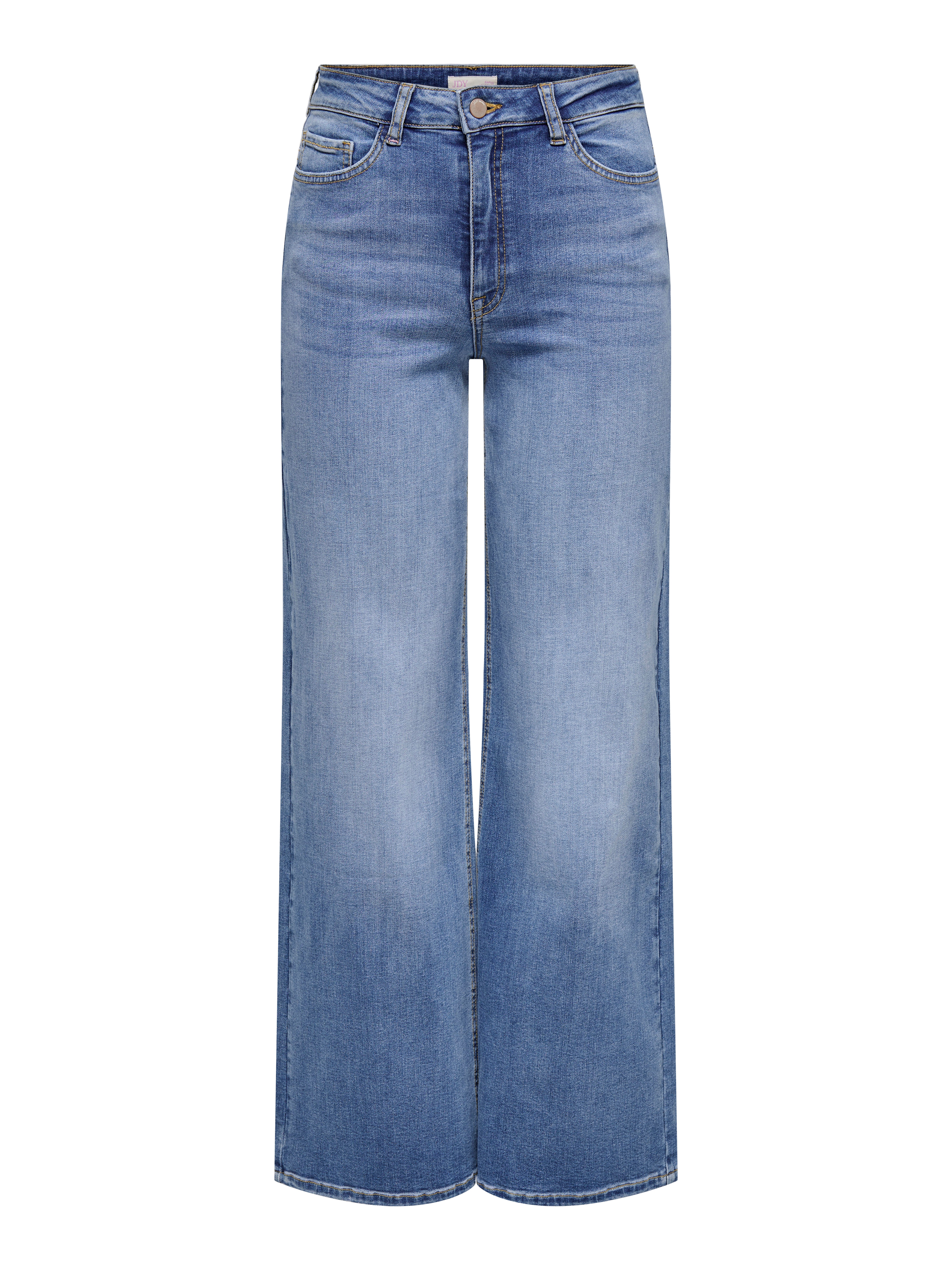 JDY High-waist jeans FELINA-FINA HW WIDE MED BLUE DNM NOOS