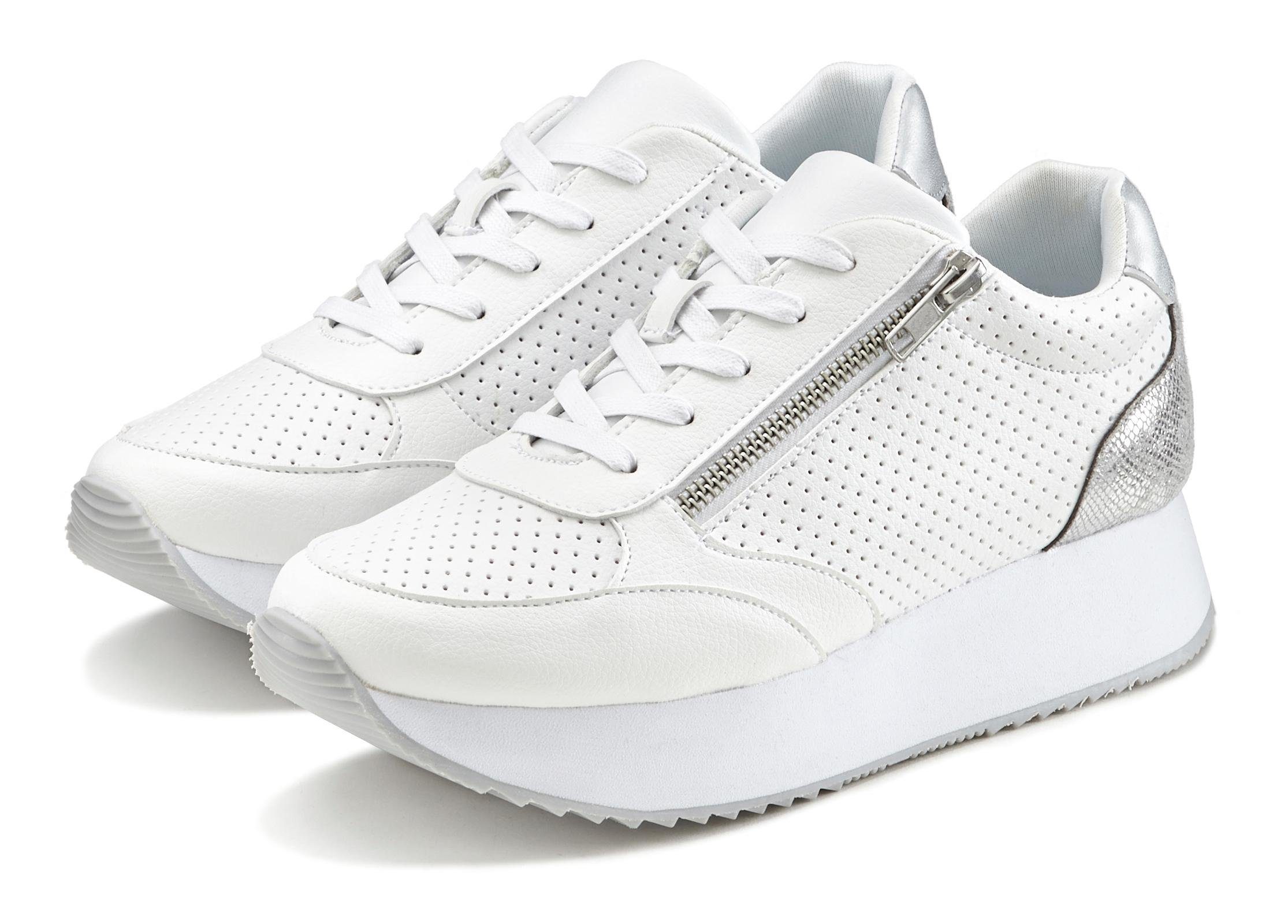 erts zuiverheid Dom Lascana Sneakers Plateau met metallic-inzetten en trendy zool snel online  gekocht | OTTO