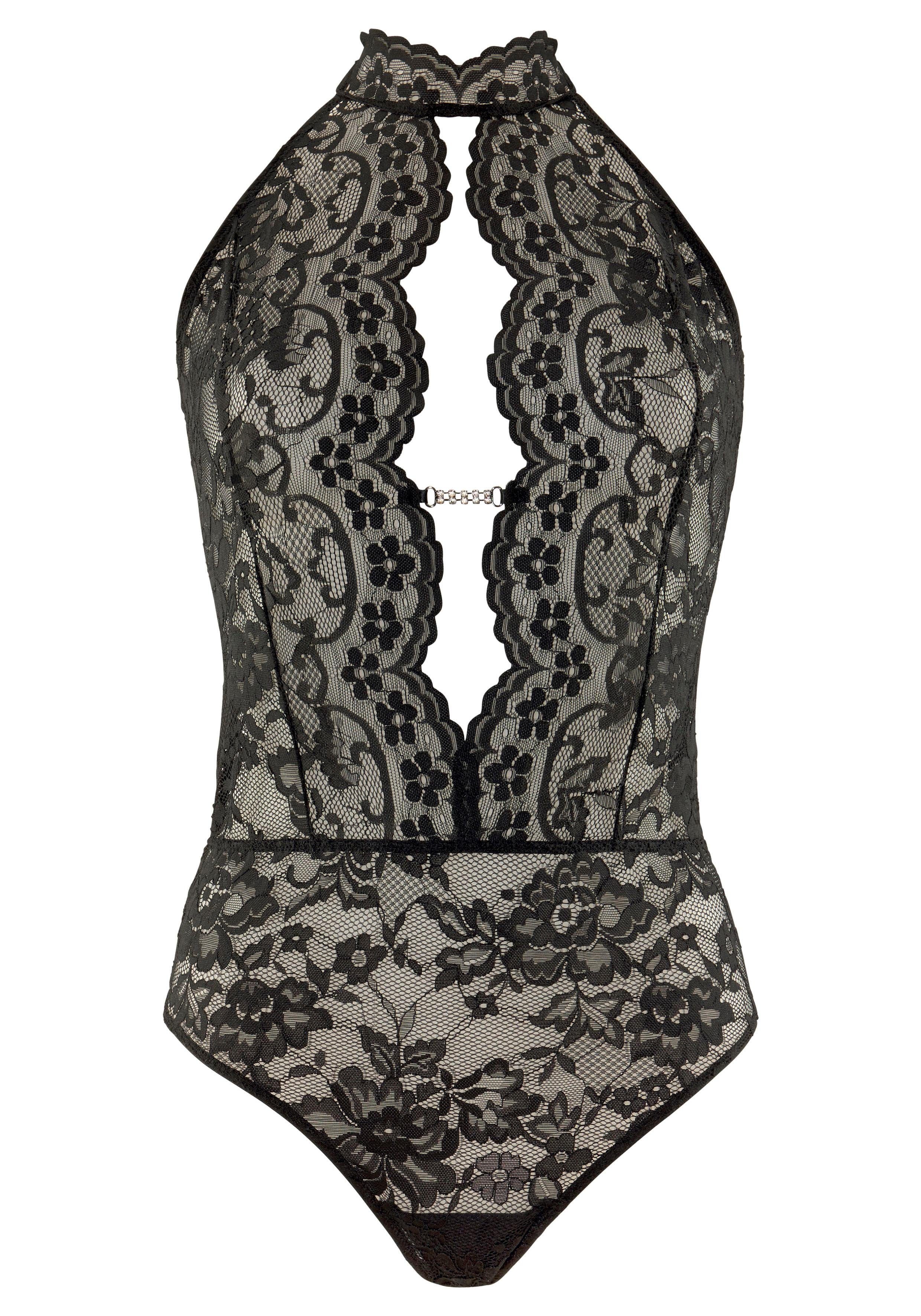 Jette Joop Stringbody zonder beugel met strass-ketting, sexy lingerie, sexy ondergoed