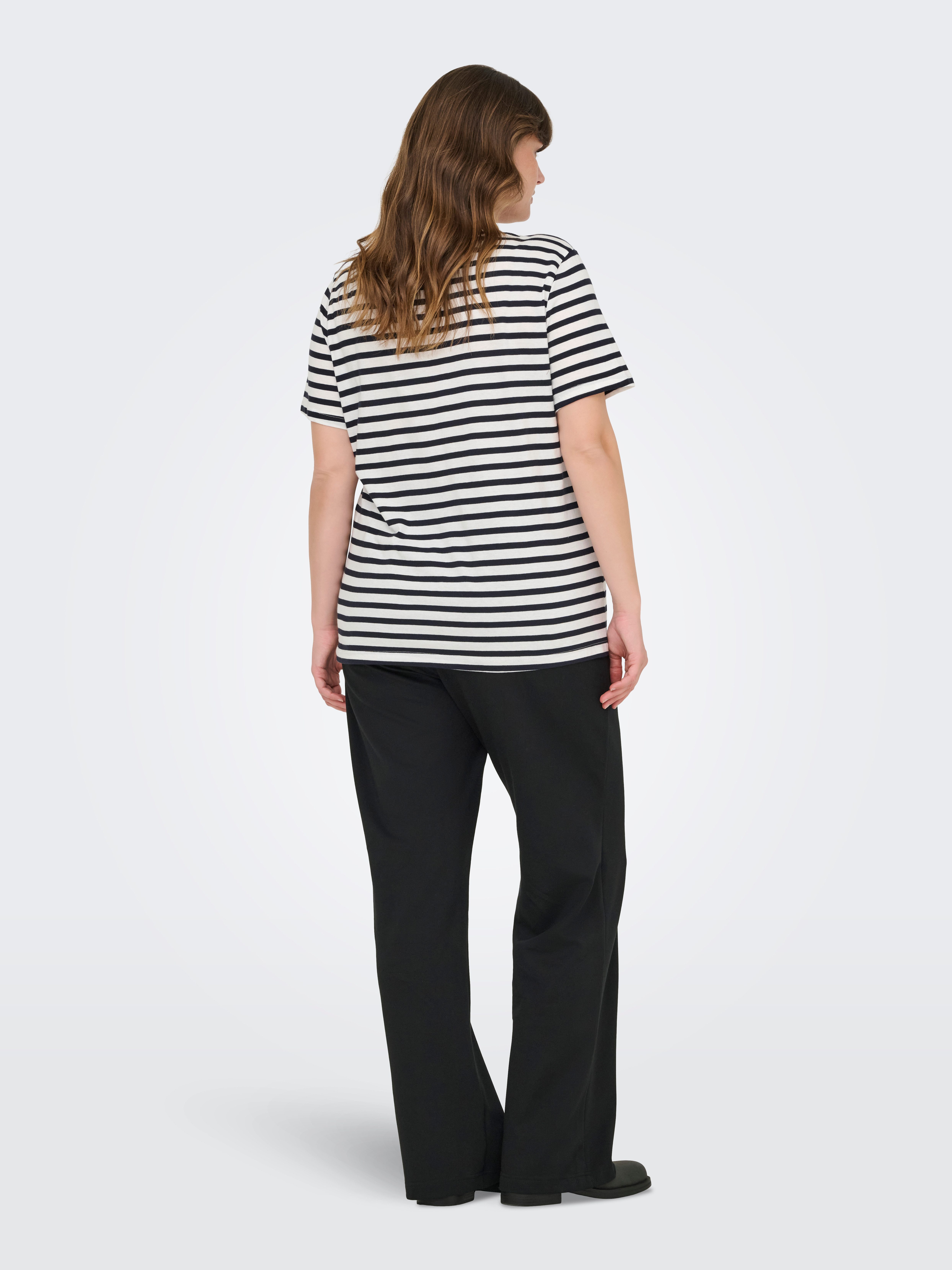 ONLY CARMAKOMA T-shirt CARKIKO LIFE S/S O-NECK TERRY TOP JRS