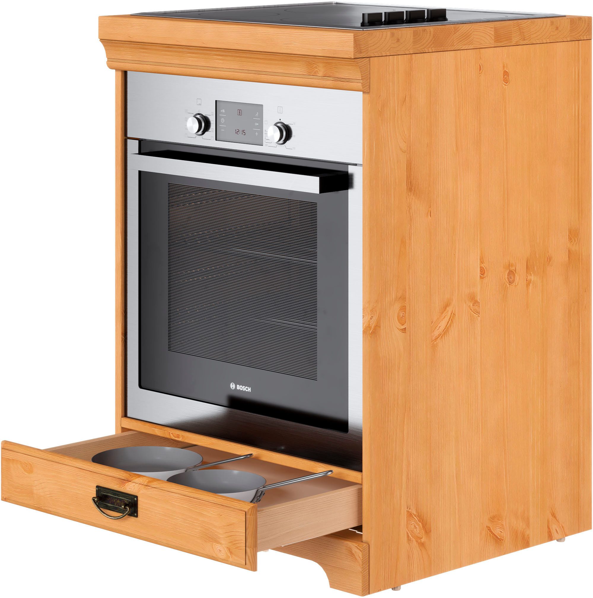 Home affaire Ombouwkast voor oven Rügen Breedte 60 cm, massief grenen, nismaat fornuis B/D/H 56,7/54,2/60,5 cm
