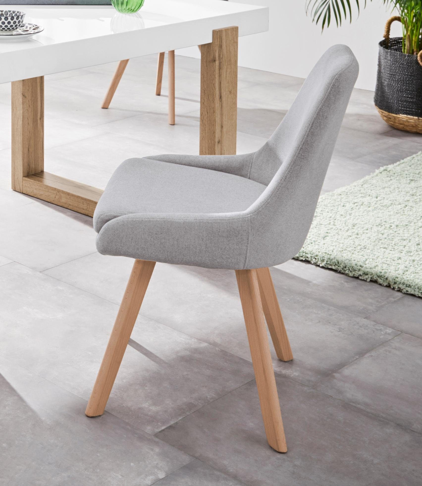 INOSIGN Eetkamerstoel Dilla, TOPSELLER! in sets van 1 en 2, bekleding van geweven stof, zithoogte 48 cm, keukenstoel