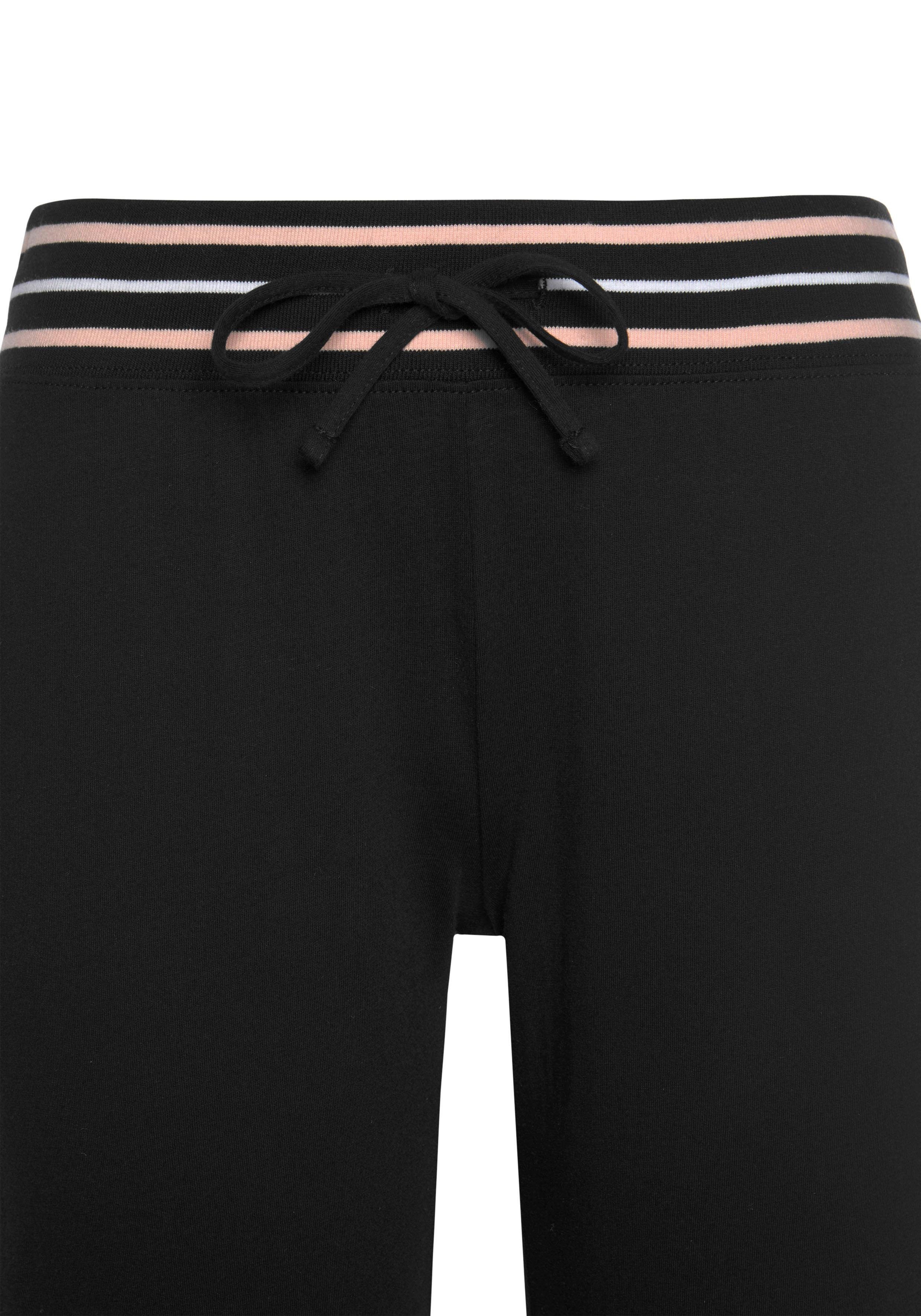 s.Oliver RED LABEL Beachwear Pyjama met gestreepte ribboorden (2-delig, 1 stuk)