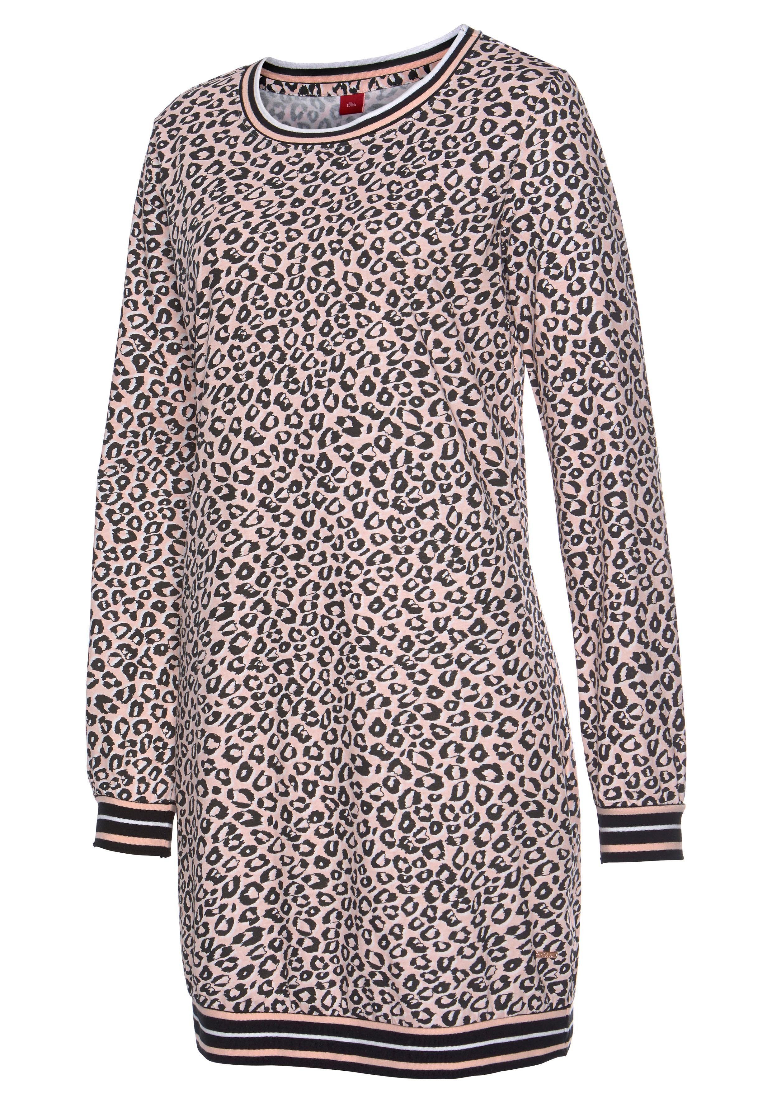 s.Oliver RED LABEL Beachwear Nachthemd met luipaardprint all-over