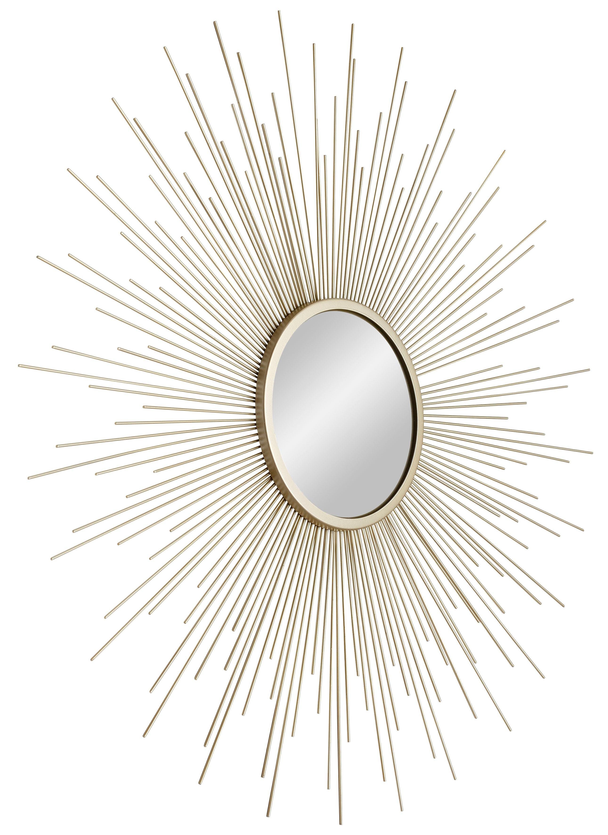Leonique Sierspiegel Wandspiegel, ø 70 cm, van metaal, goud (1 stuk)