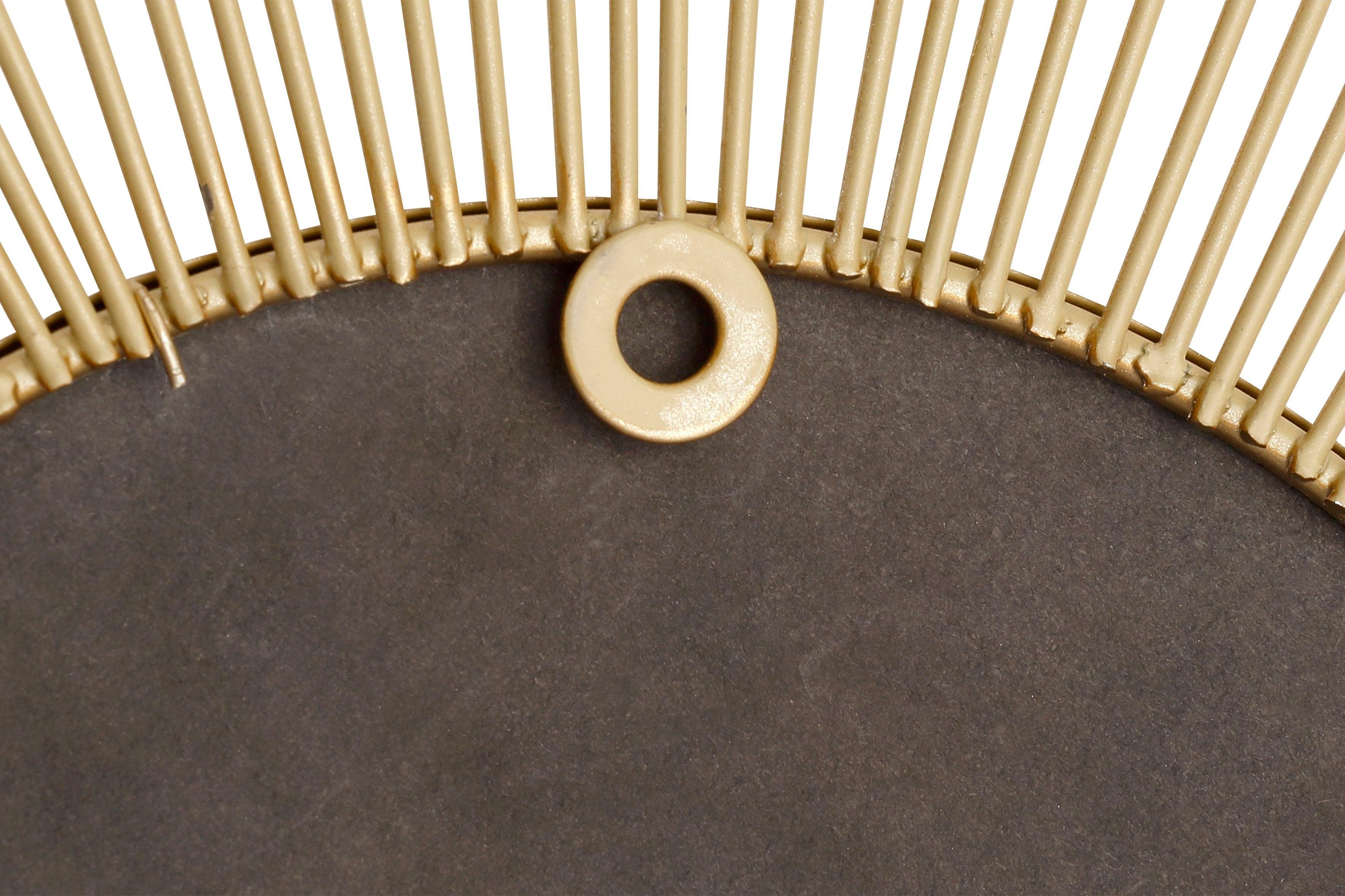Leonique Sierspiegel Wandspiegel, ø 70 cm, van metaal, goud (1 stuk)