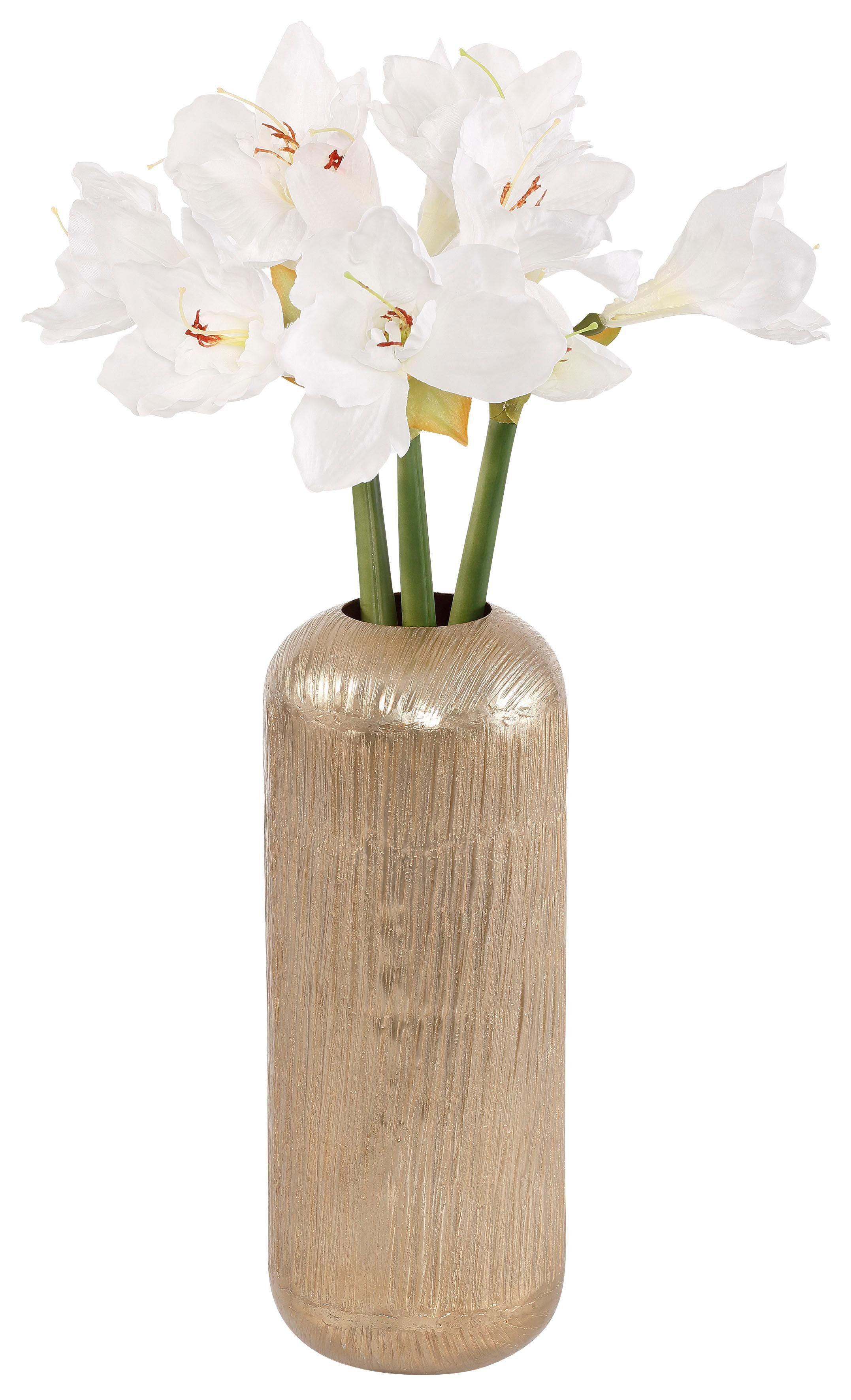 Creativ deco Siervaas Kerst versiering met hoogwaardige amaryllis (set, 4 stuks)