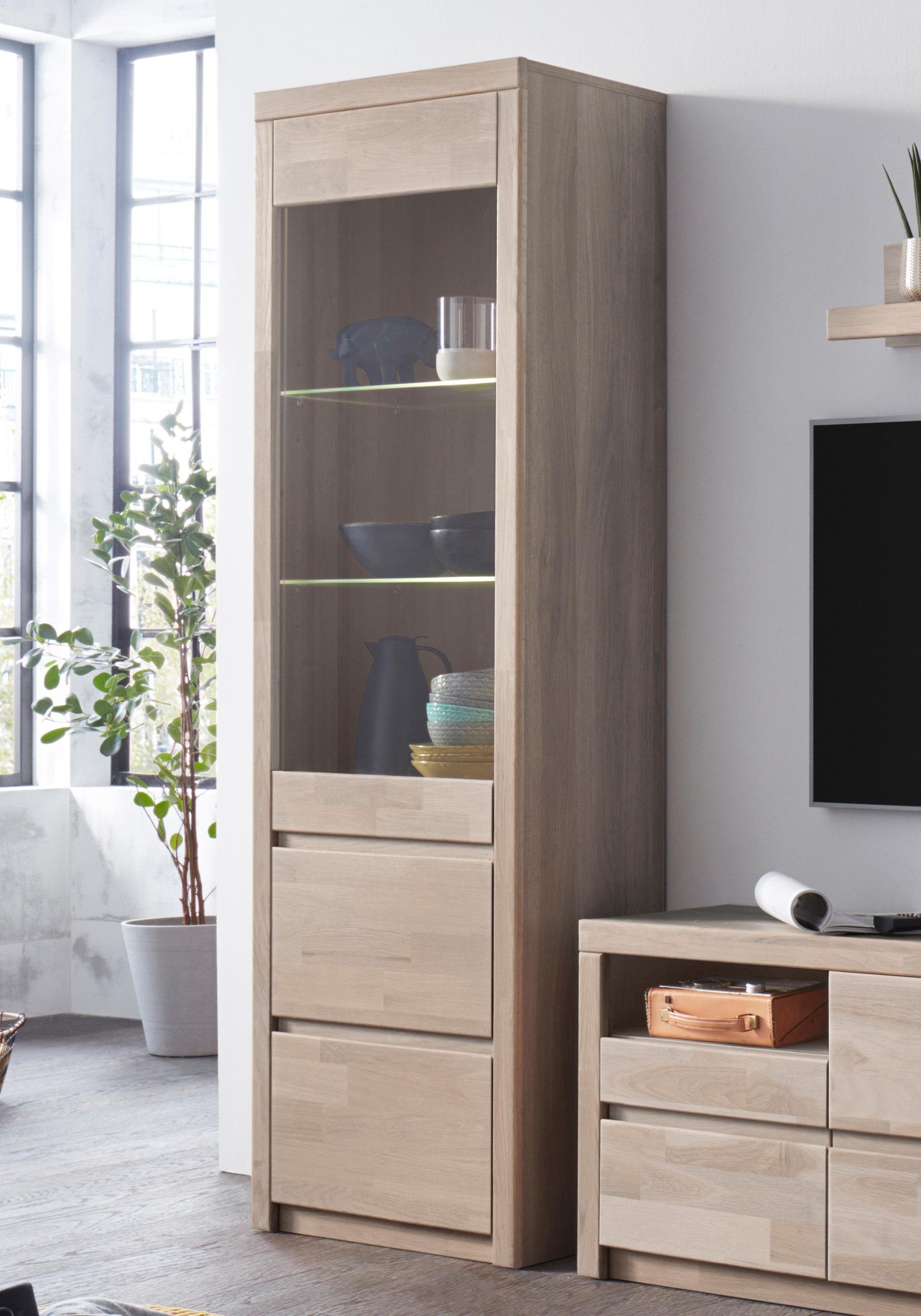 Home affaire Vitrinekast Silkeborg Hoogte 190 cm vitrinekasten bruin