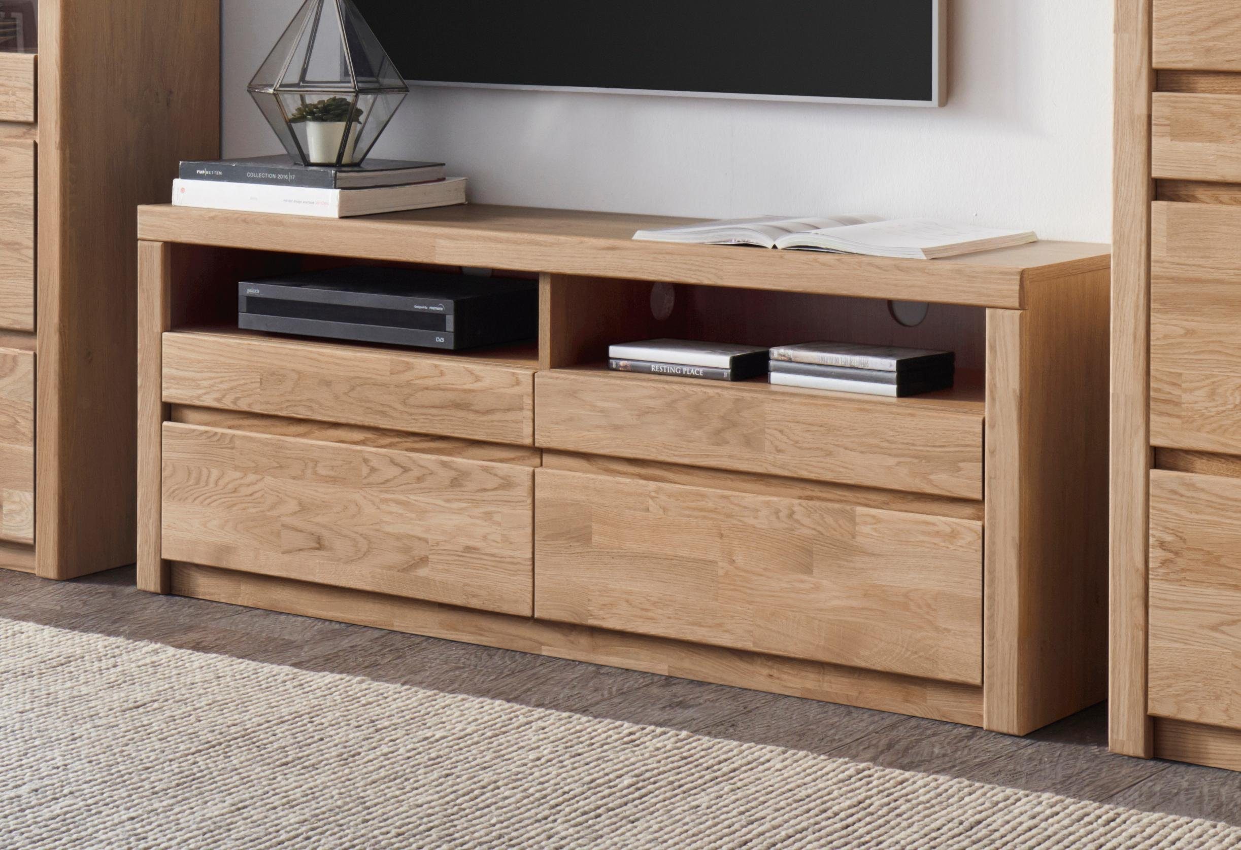 Home affaire Tv-meubel Silkeborg Breedte 140 cm lowboards maat 140x35x55 cm bruin