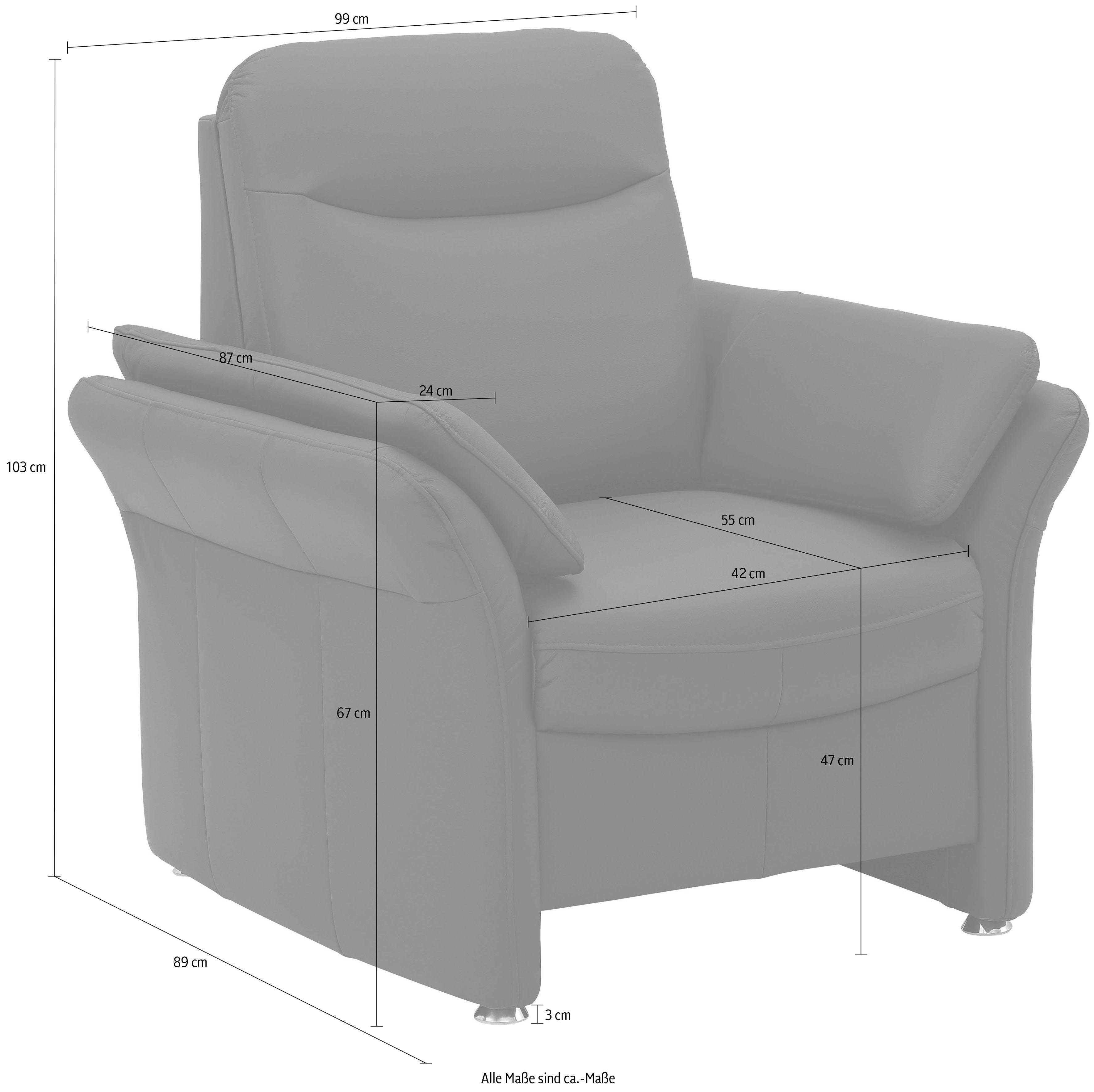 Home affaire Fauteuil Tahoma Binnenveringsinterieur, in 3 stofkwaliteiten