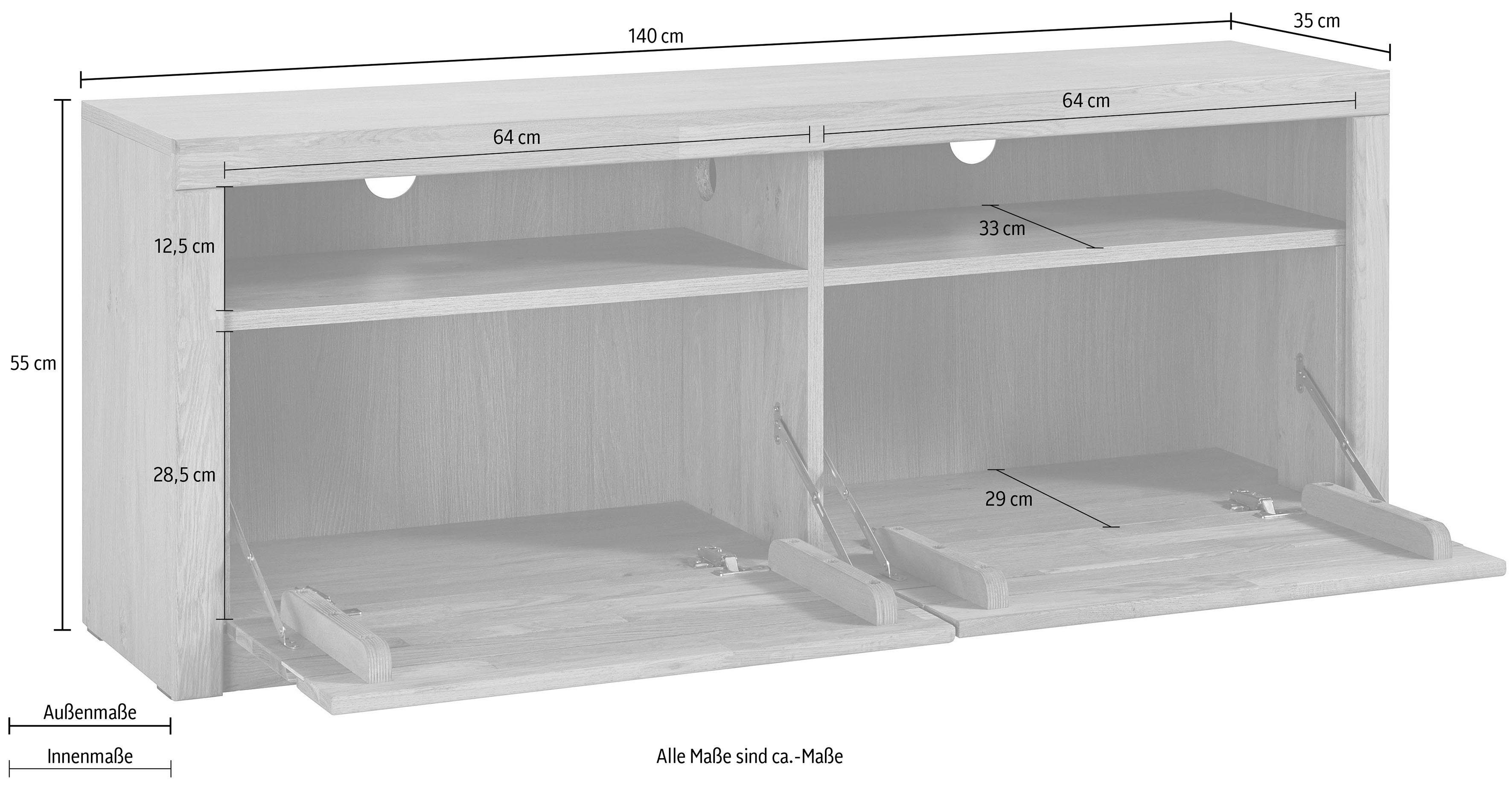 Home affaire Tv-meubel Silkeborg Breedte 140 cm