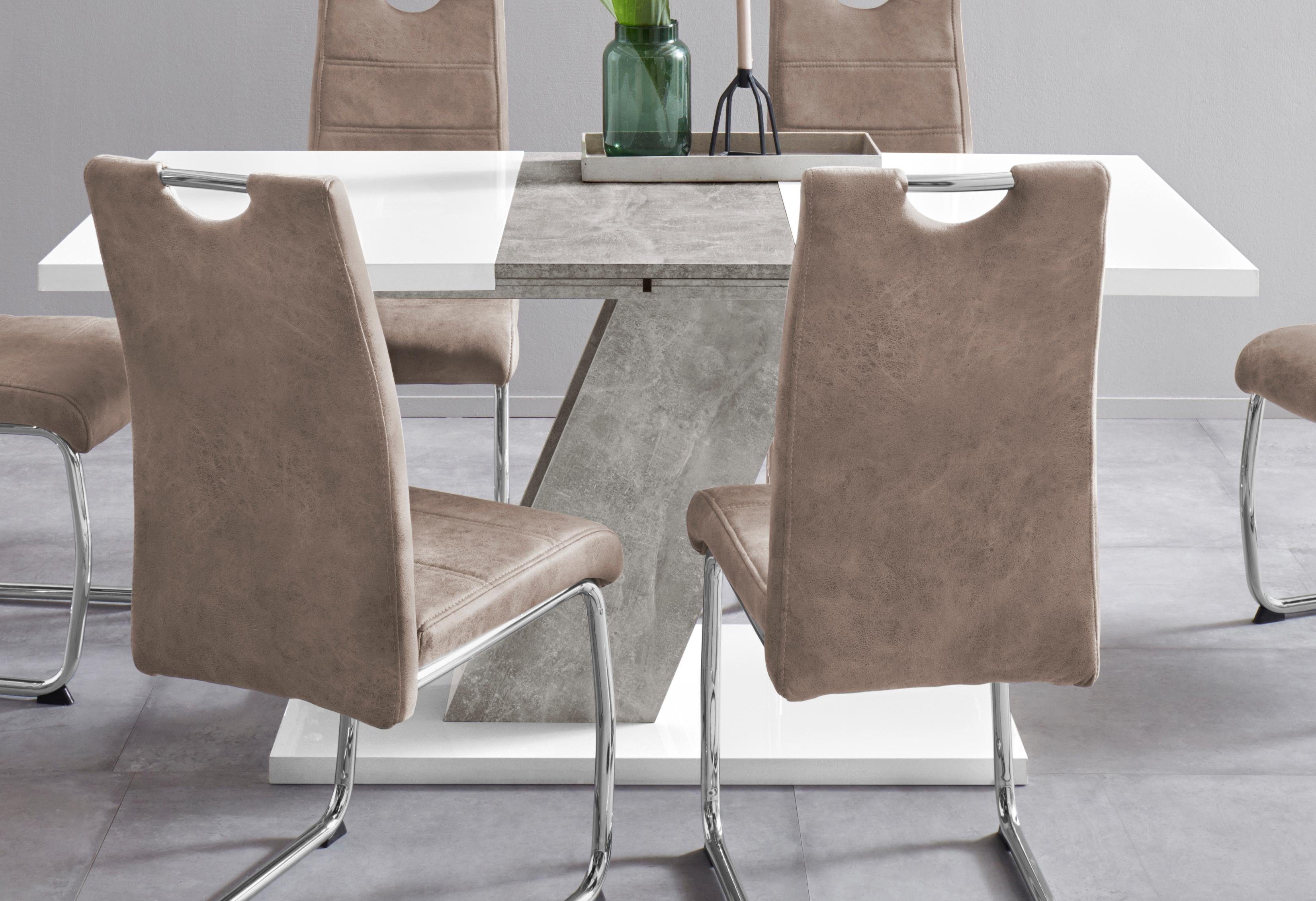 HELA Vrijdragende stoel Flora, eetkamerstoelen Vrijdragende stoel set: 1, 2 of 4 stuks, hoog zitcomfort