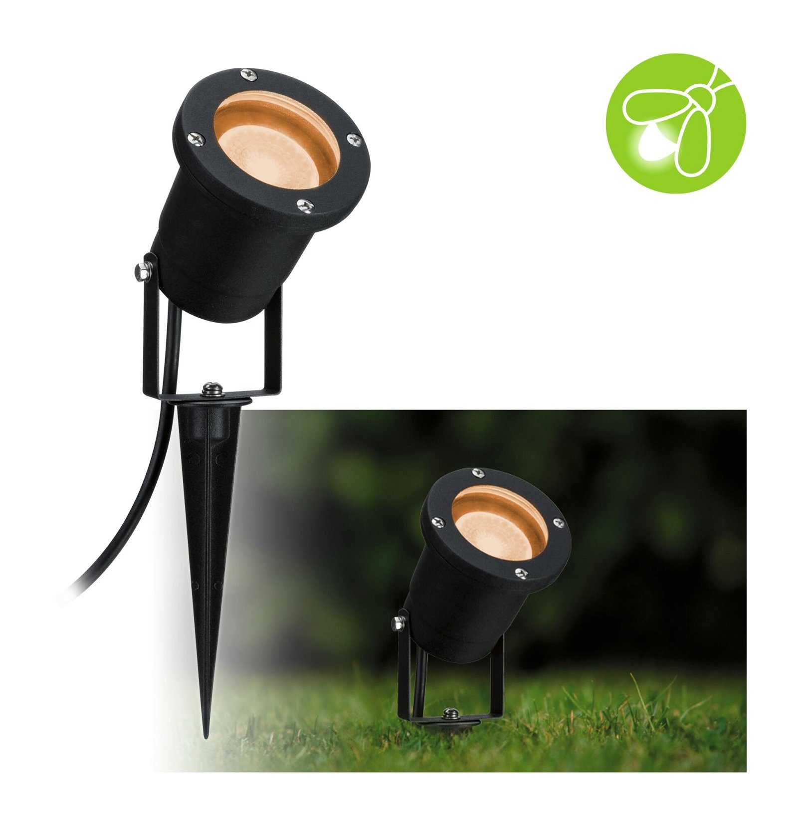 Paulmann 94731 Garden Spot 2200K Tuinschijnwerper LED GU10 4.3 W Zwart