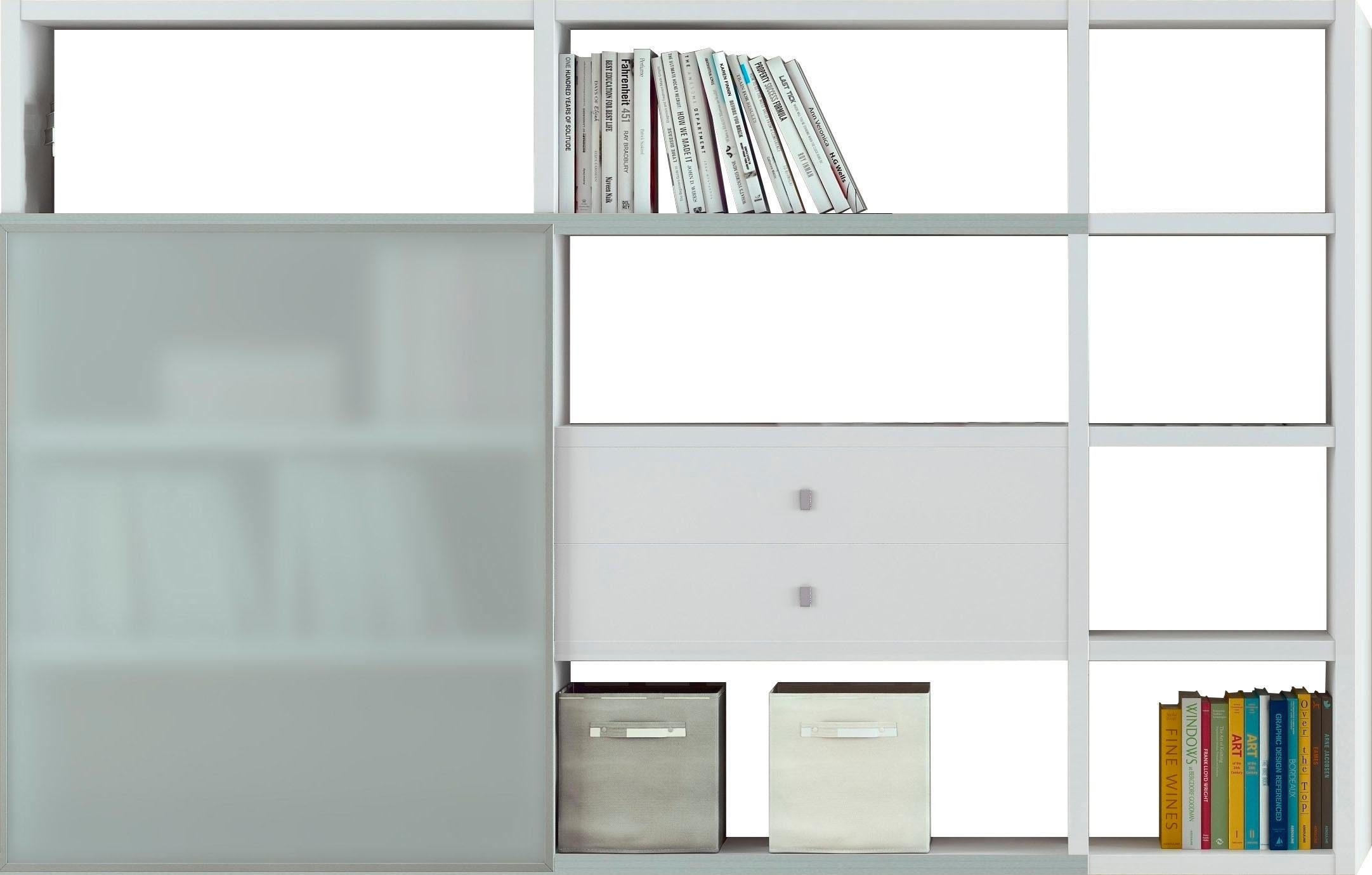fif möbel Staand rek Doel rekken maat 230,4x36,3x148,7 cm wit