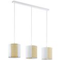 eglo hanglamp arnhem wit - l102 x h110 x b24 cm - excl. 3x e27 (elk max. 40 w) - van zeegras en sterk papier - hanglamp - hanglamp - hanglamp - plafondlamp - lamp - eettafellamp - eettafel - keukenlamp (1 stuk) wit