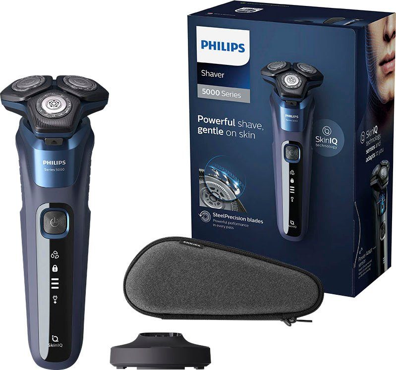 Philips Elektrisch scheerapparaat Shaver Series 5000 S5885/35 Etui, laadtoestand, met SkinIQ...