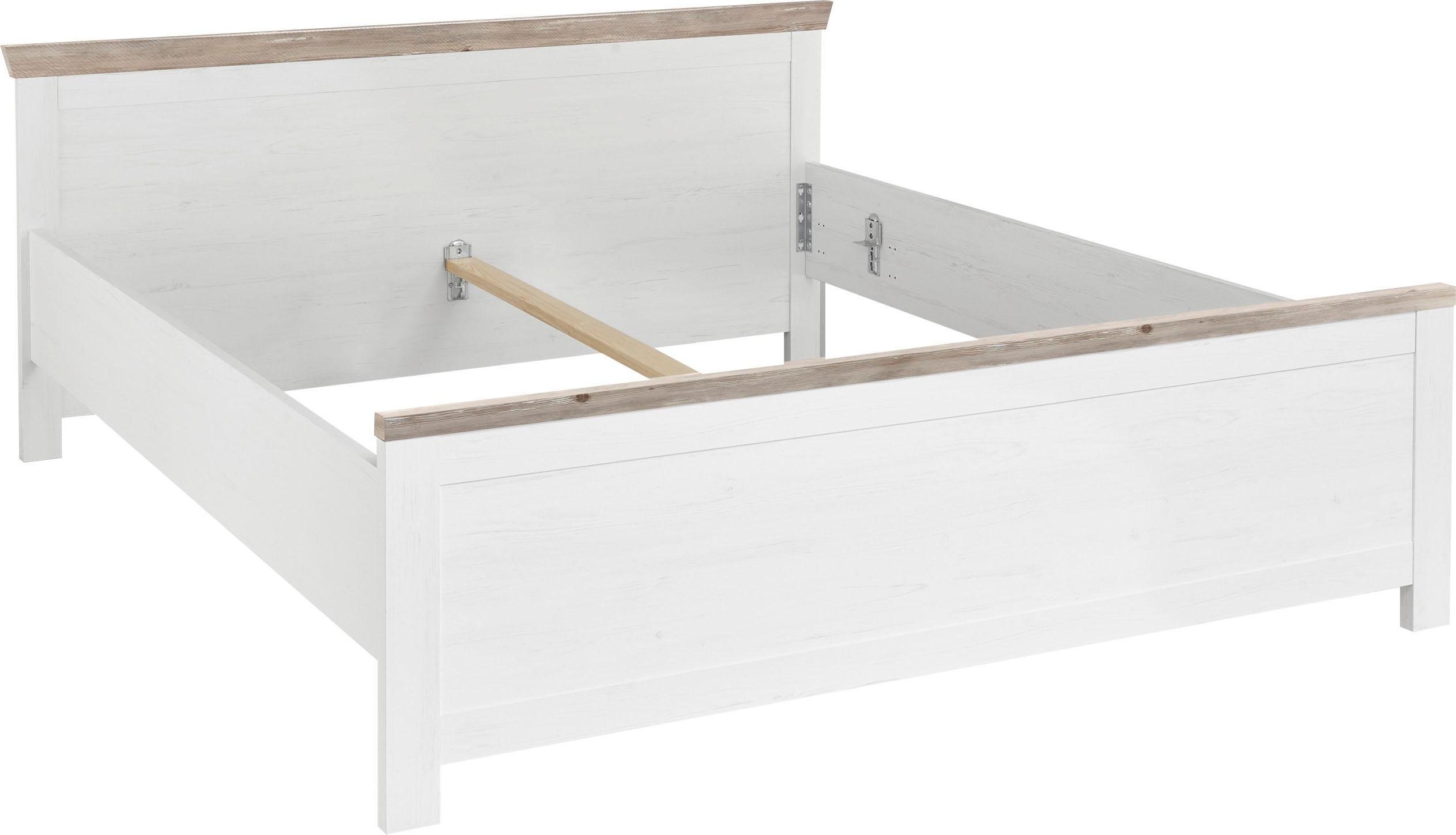 Home affaire Bed Florence tweepersoonsbed landhuisstijl bedframe (100,140 of 180/200 cm)