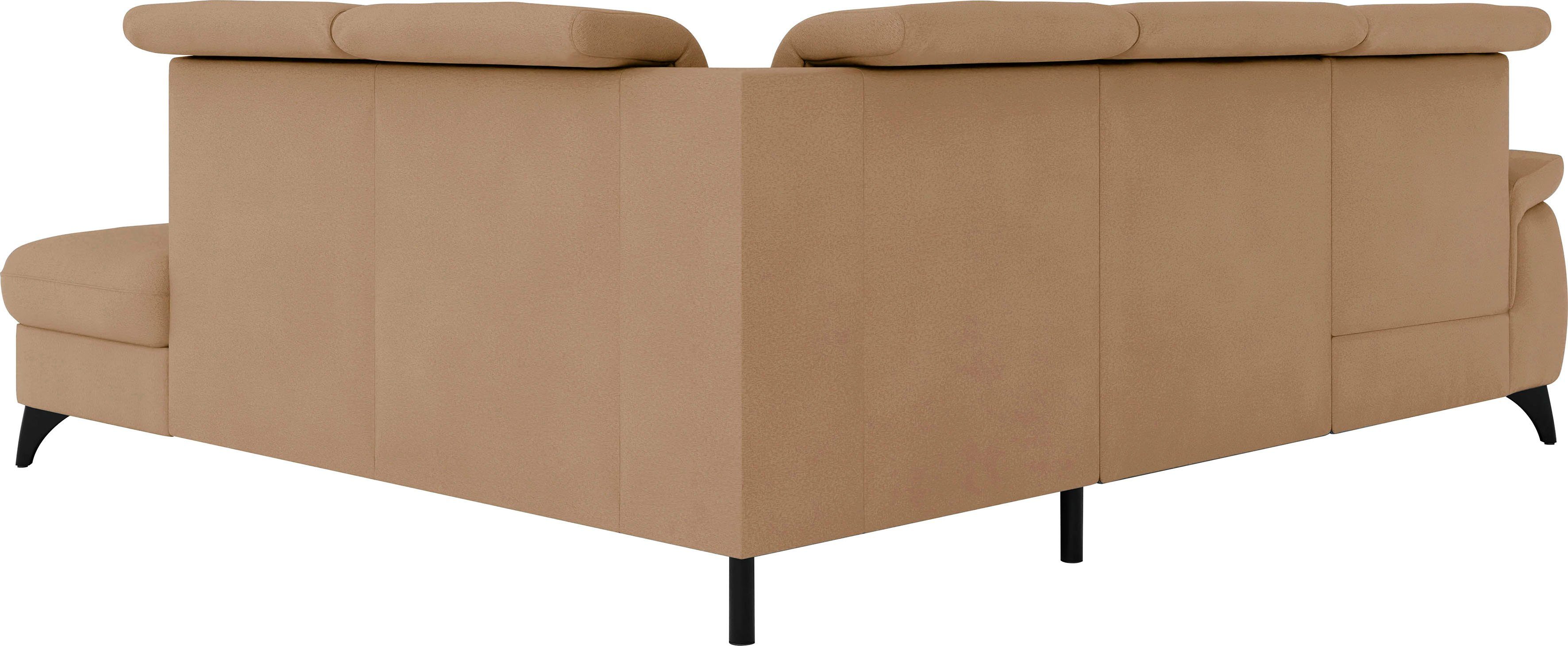 sit&more Hoekbank Astoria L-vorm naar keuze met motorische relaxfunctie