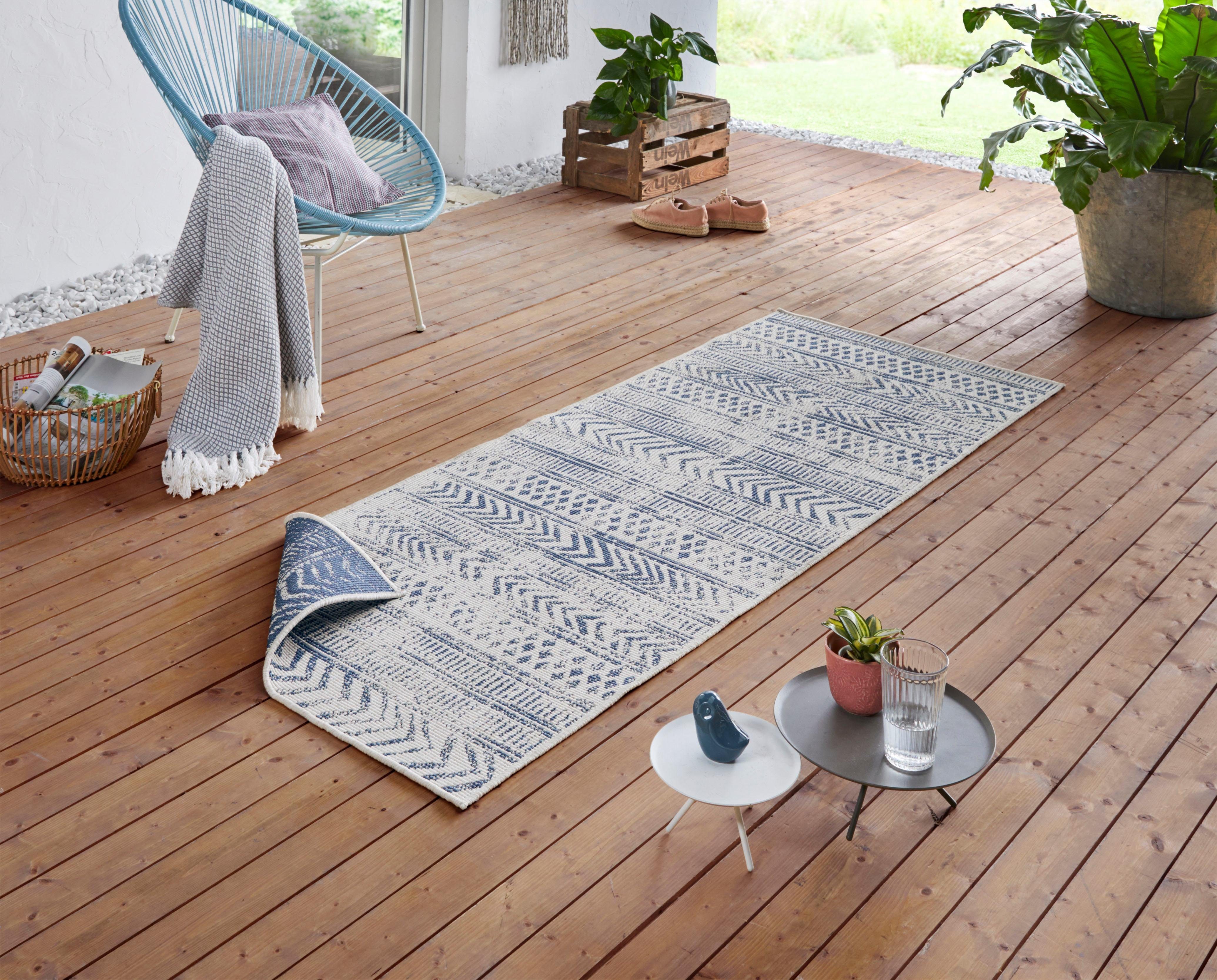 HANSE Home Vloerkleed BIRI tweezijdig te gebruiken kleed Binnen- en buitengebruik, weerbestendig, balkon, loper, woonkamer, waterbestendig, boho