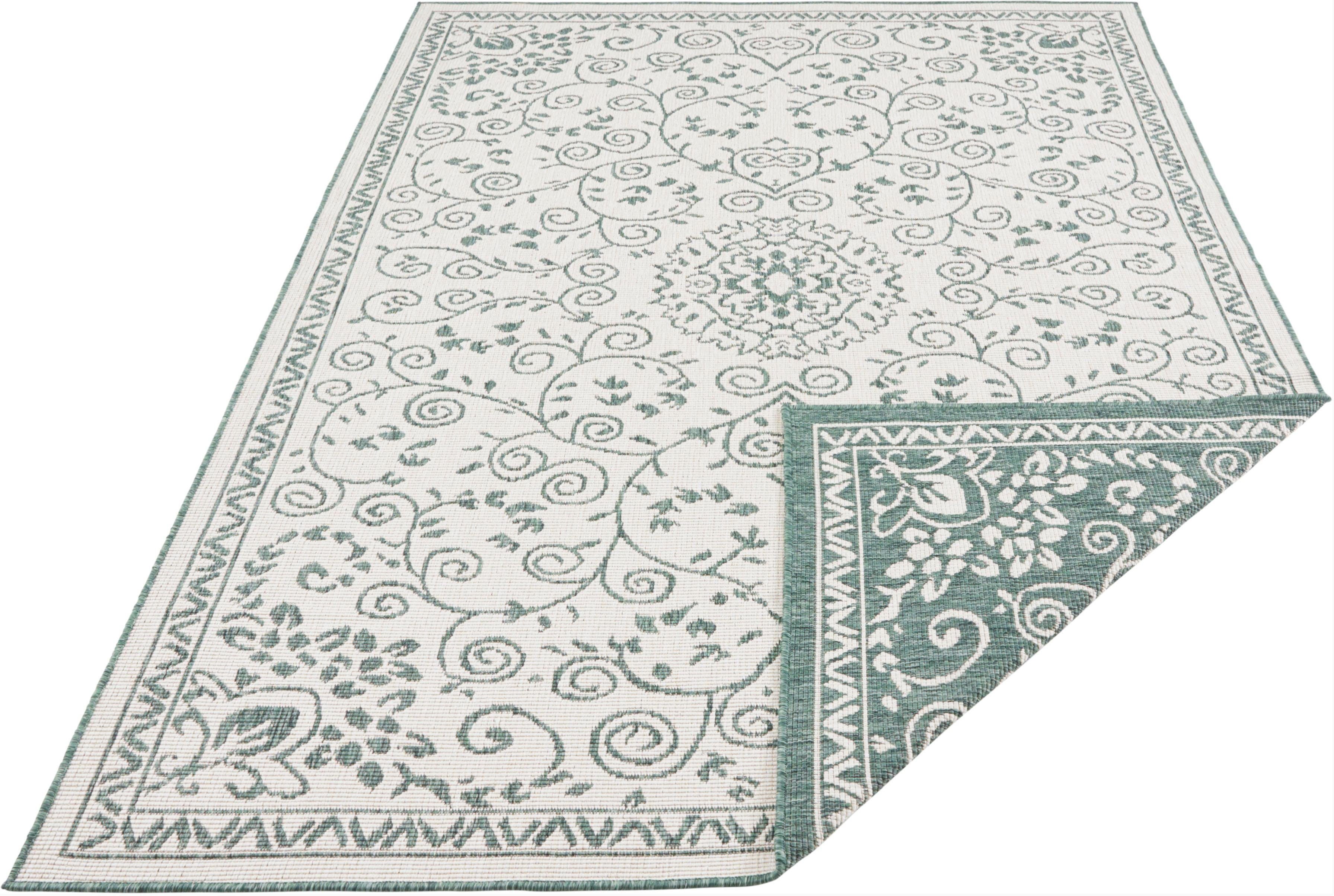 NORTHRUGS Vloerkleed LEYTE tweezijdig te gebruiken kleed In- & outdoor, vloerkleed, vintage, weerbestendig, balkon, tuin, woonkamer