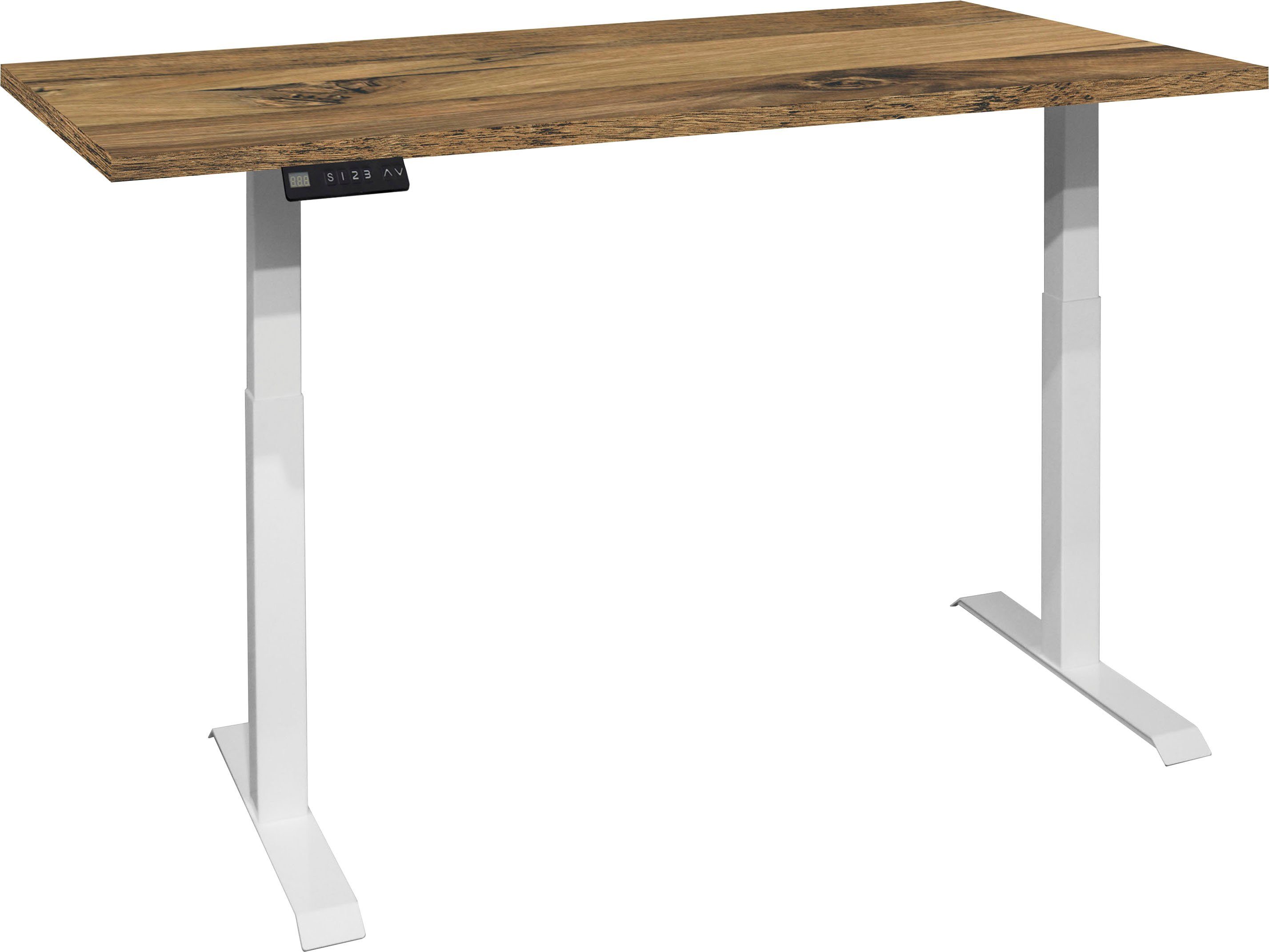 Mäusbacher Bureau Big System Office Breedte 160 cm, elektrisch in hoogte verstelbaar bureaus bruin