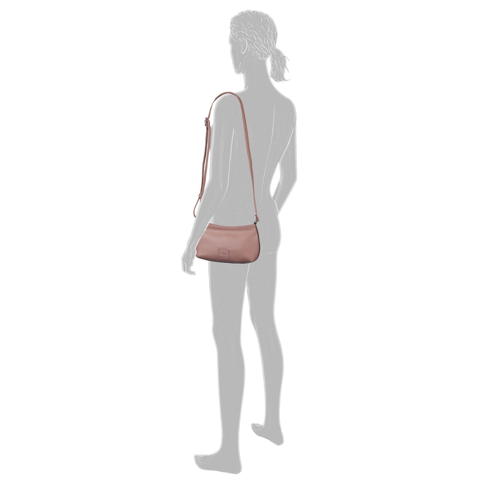 Gabor Schoudertas Elfie uit fijn nerf, glad kunstleer en met een logo rubber patch