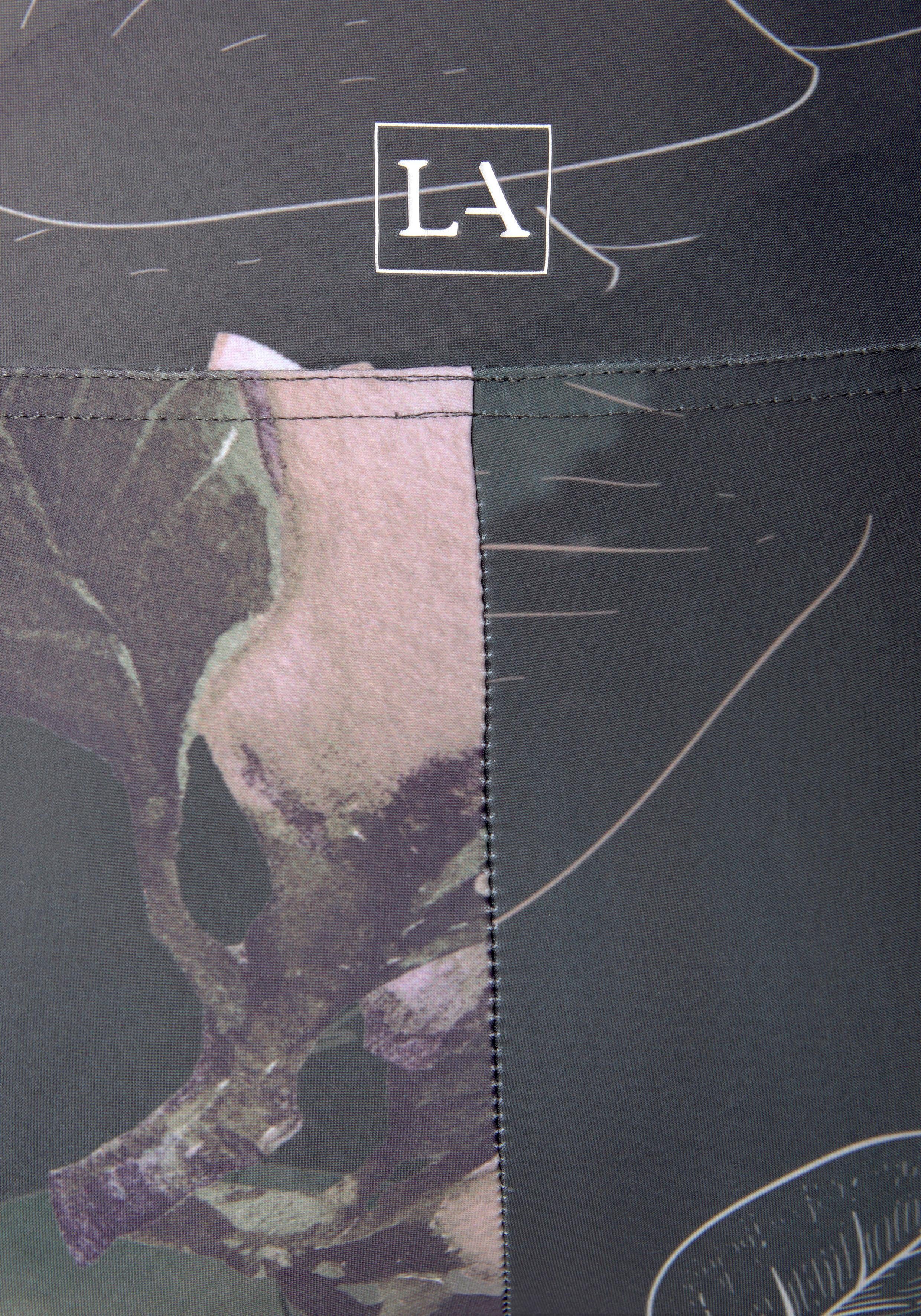 active by Lascana Legging Tropical met abstracte bloemenprint, loungewear
