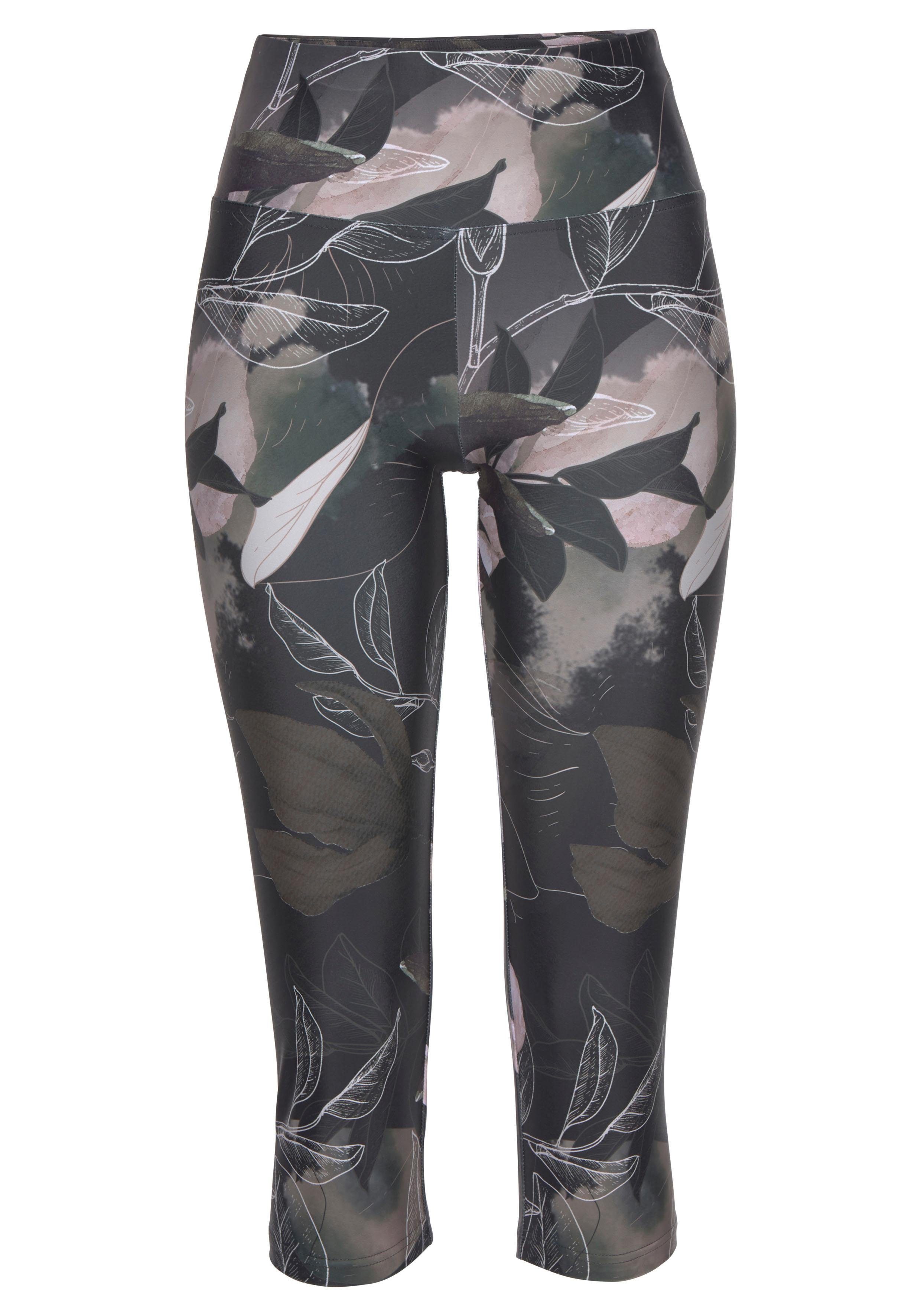 active by Lascana Caprilegging Tropical met abstracte bloemenprint, loungewear