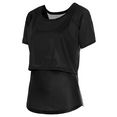 active by lascana 2-in-1-shirt digital mauve in laagjesdesign zwart