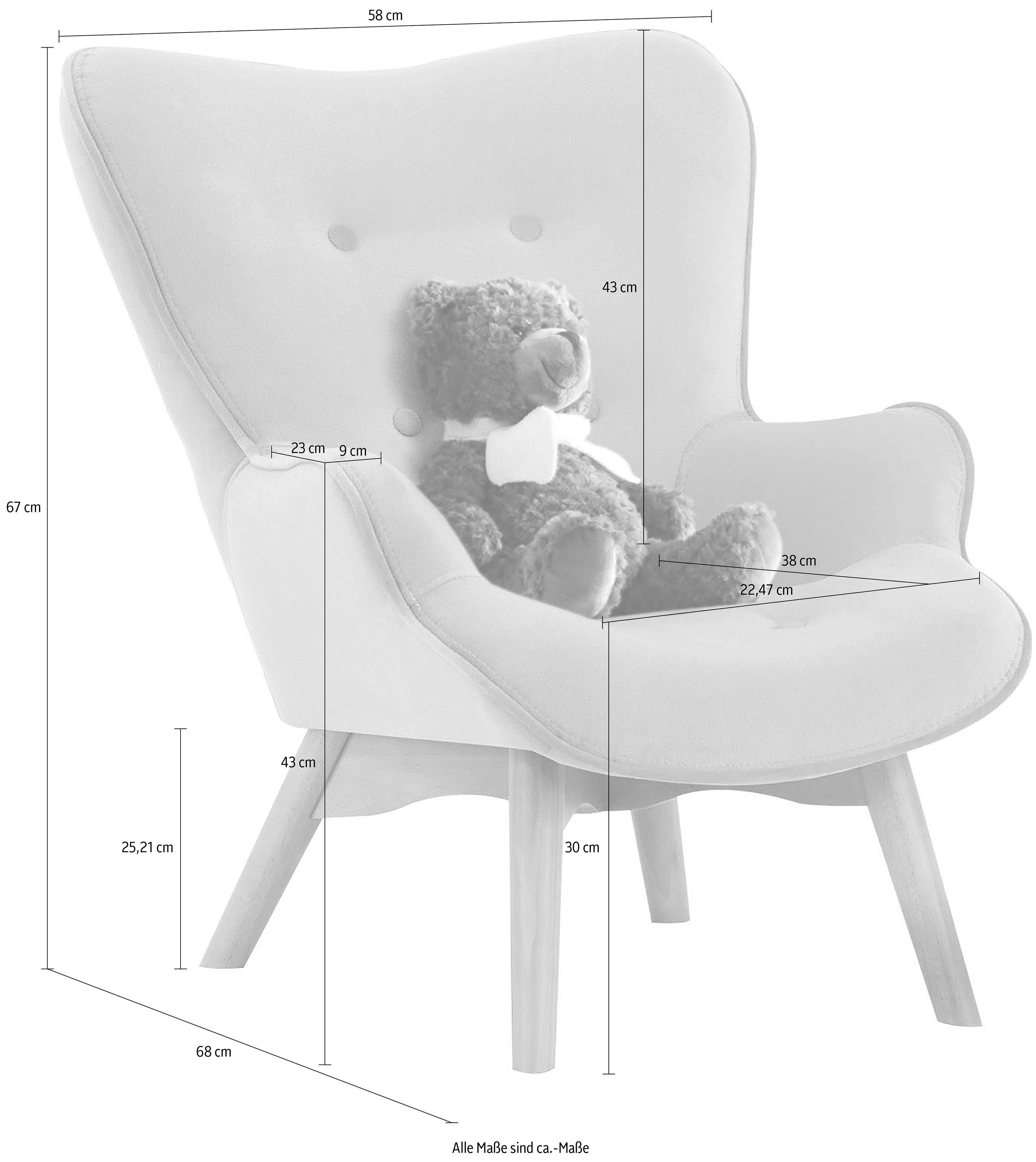 Lüttenhütt Fauteuil Duca mini in een kleine versie voor kinderen