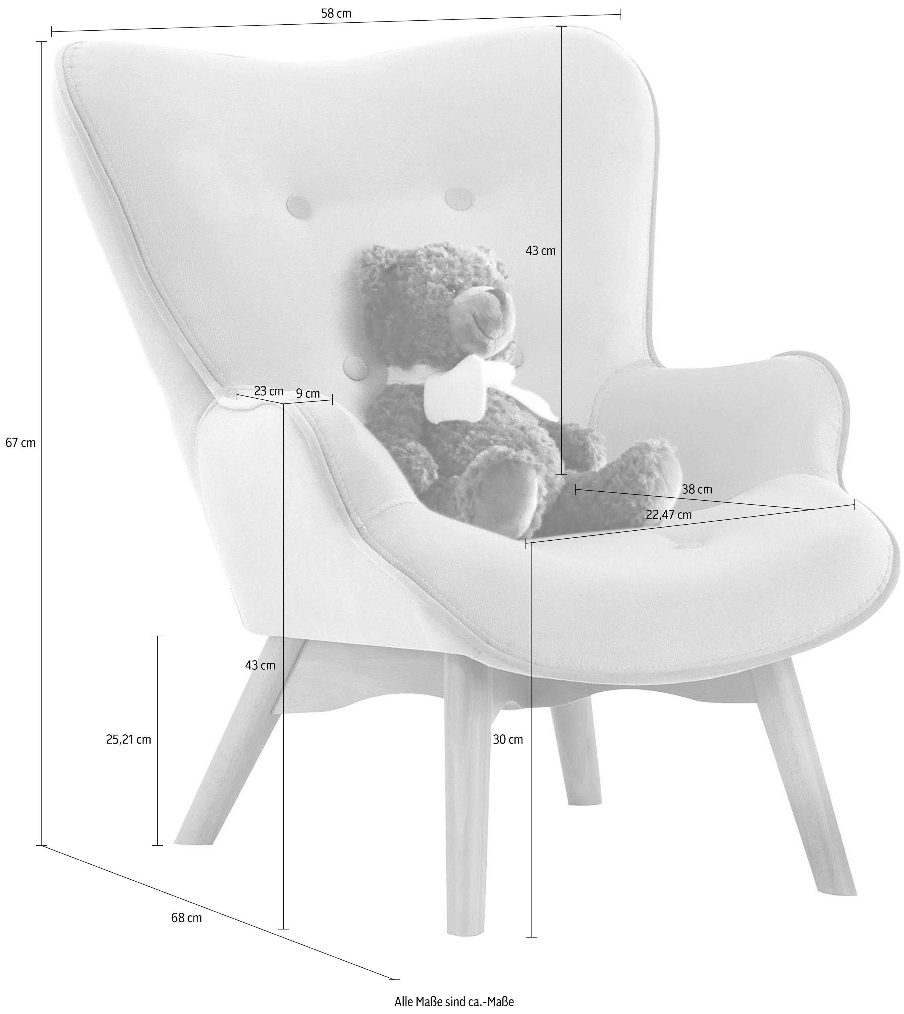 Lüttenhütt Fauteuil Duca mini in een kleine versie voor kinderen